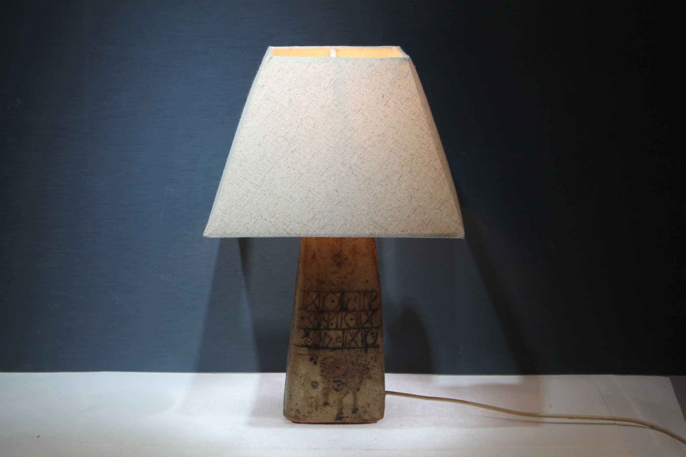 Mid century studio pottery table lamp