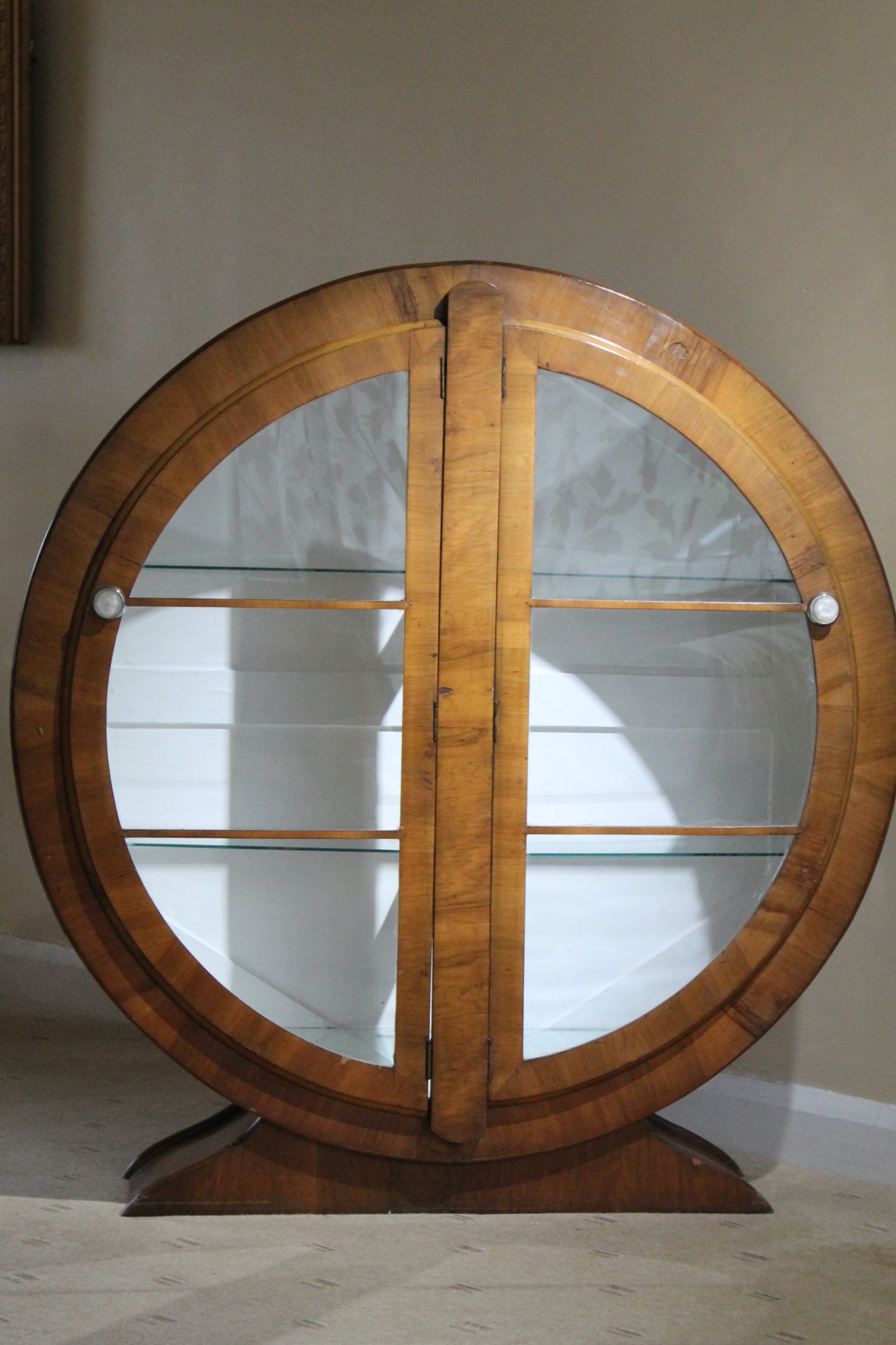 Art Deco circular display cabinet