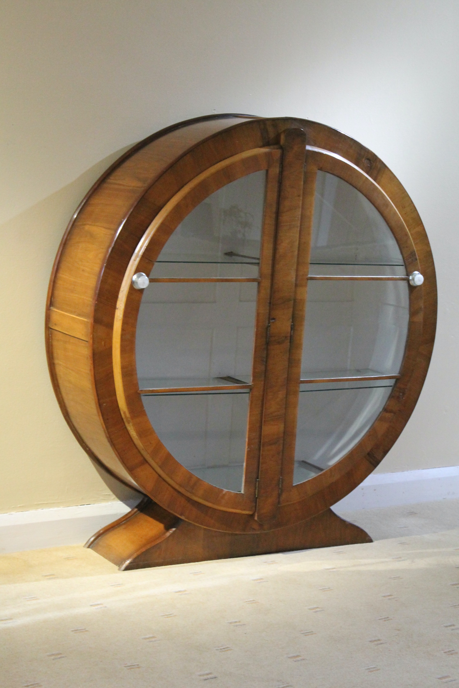 Art Deco circular display cabinet