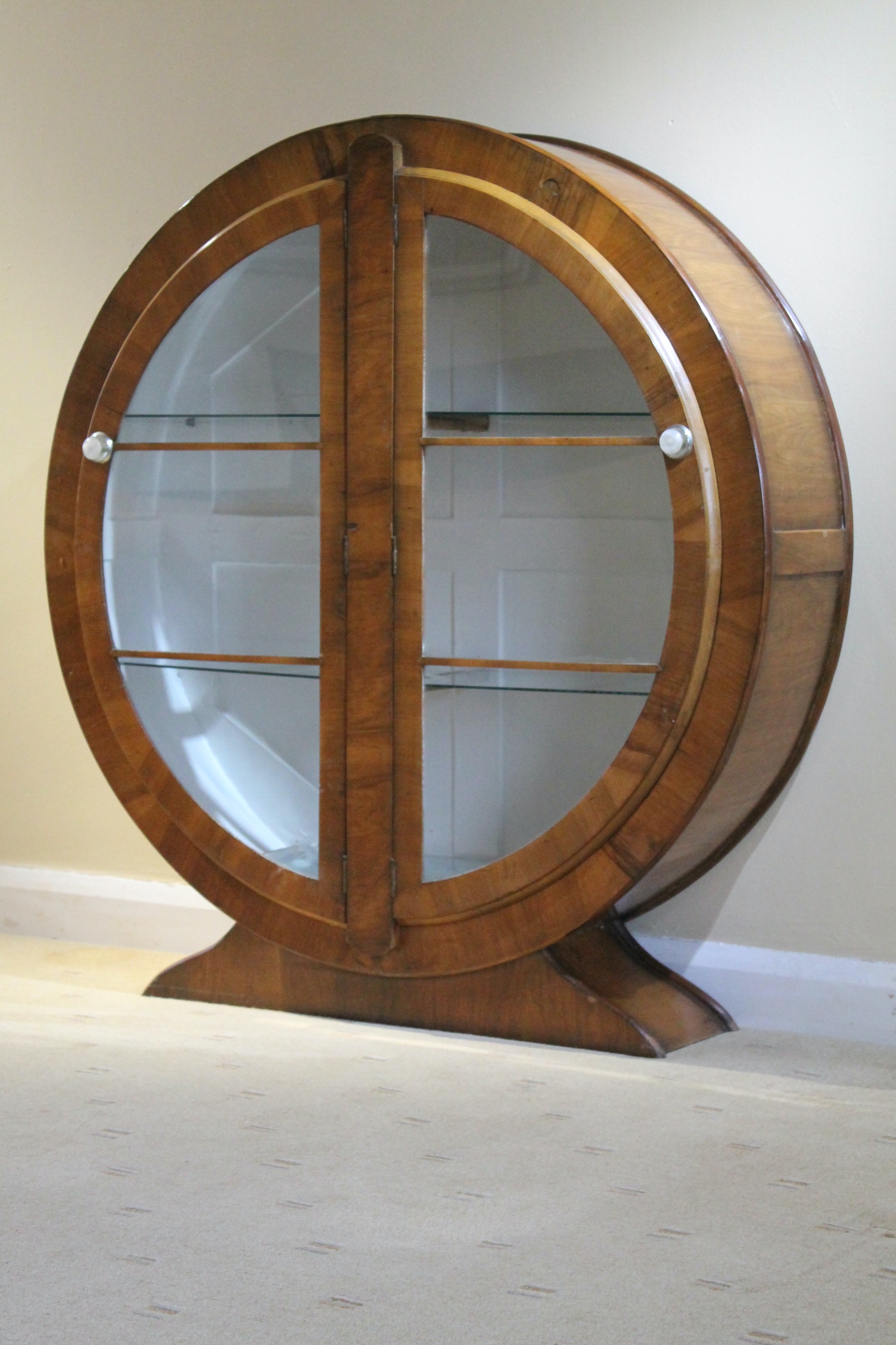 Art Deco circular display cabinet