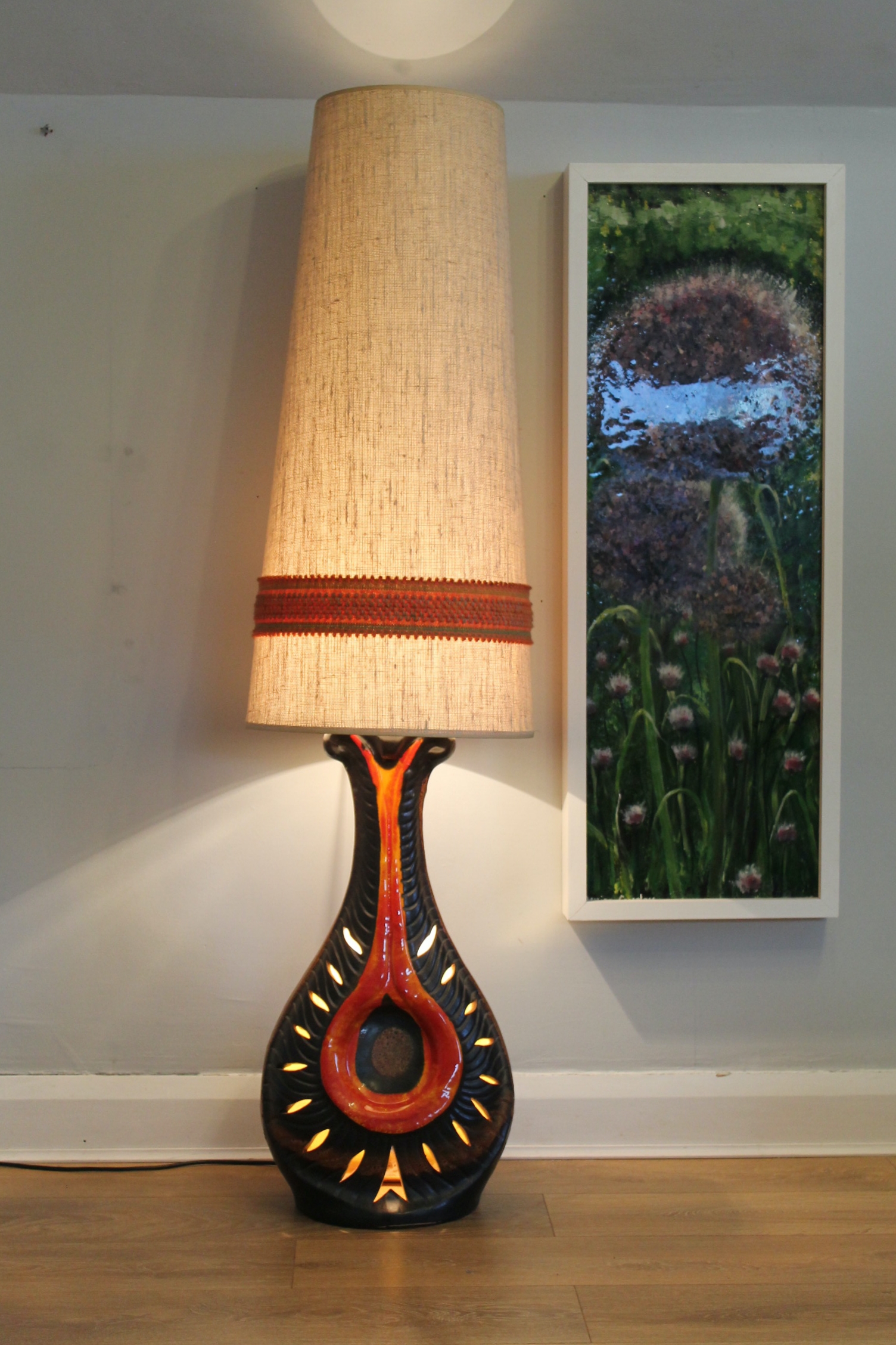 West German Ceramic Floor Lamp