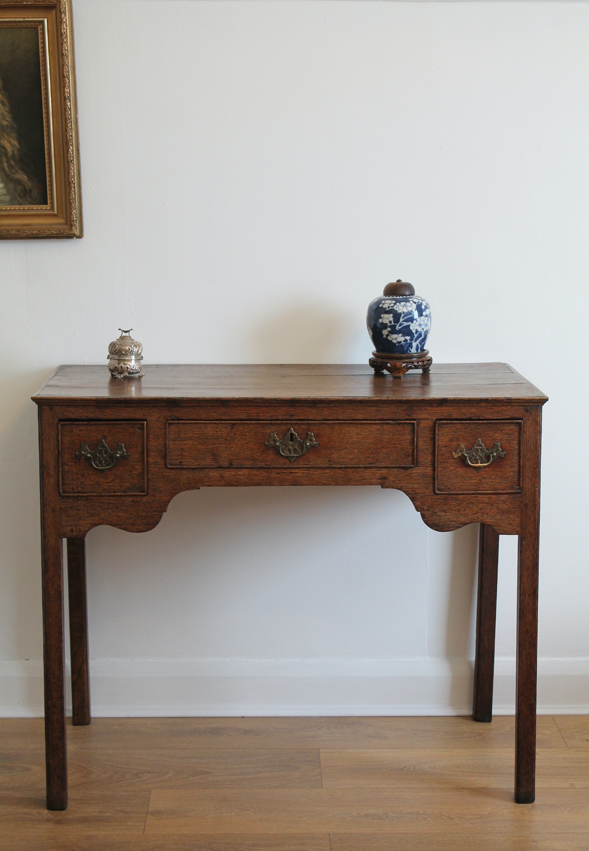 Antique Georgian period Oak Lowboy / desk