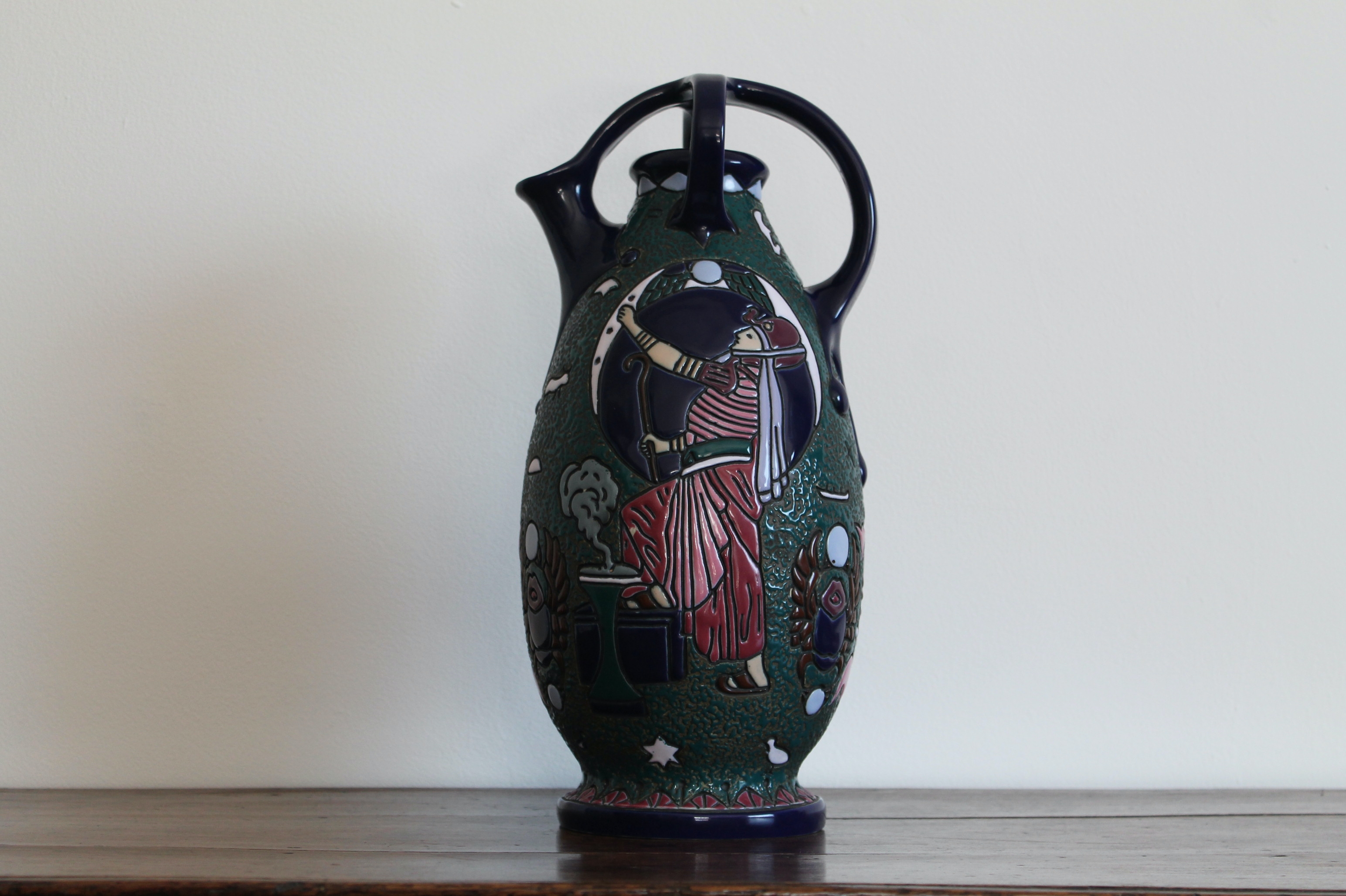 Art Deco Egyptian Revival Pitcher