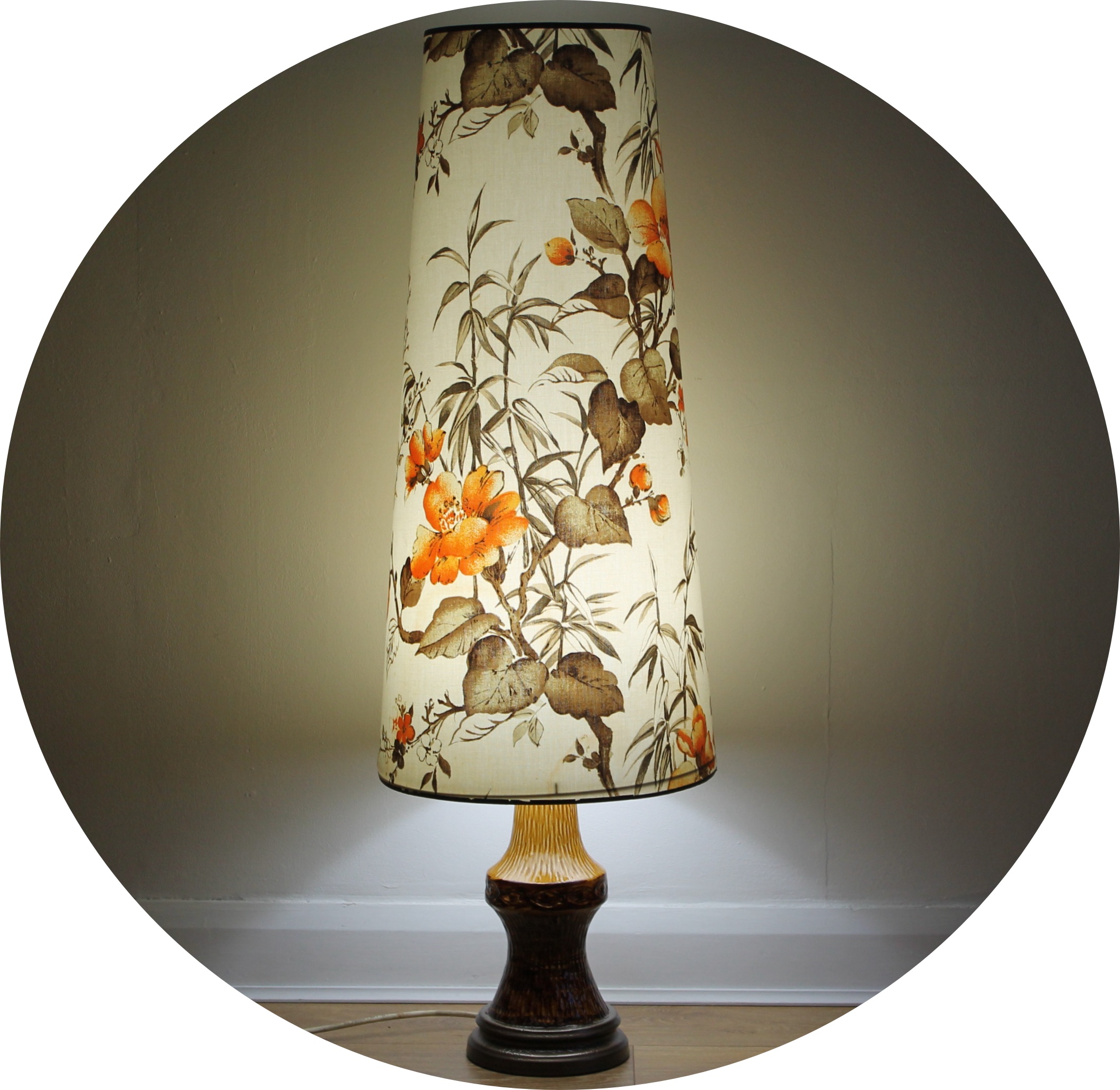 1970's Floor lamp shade