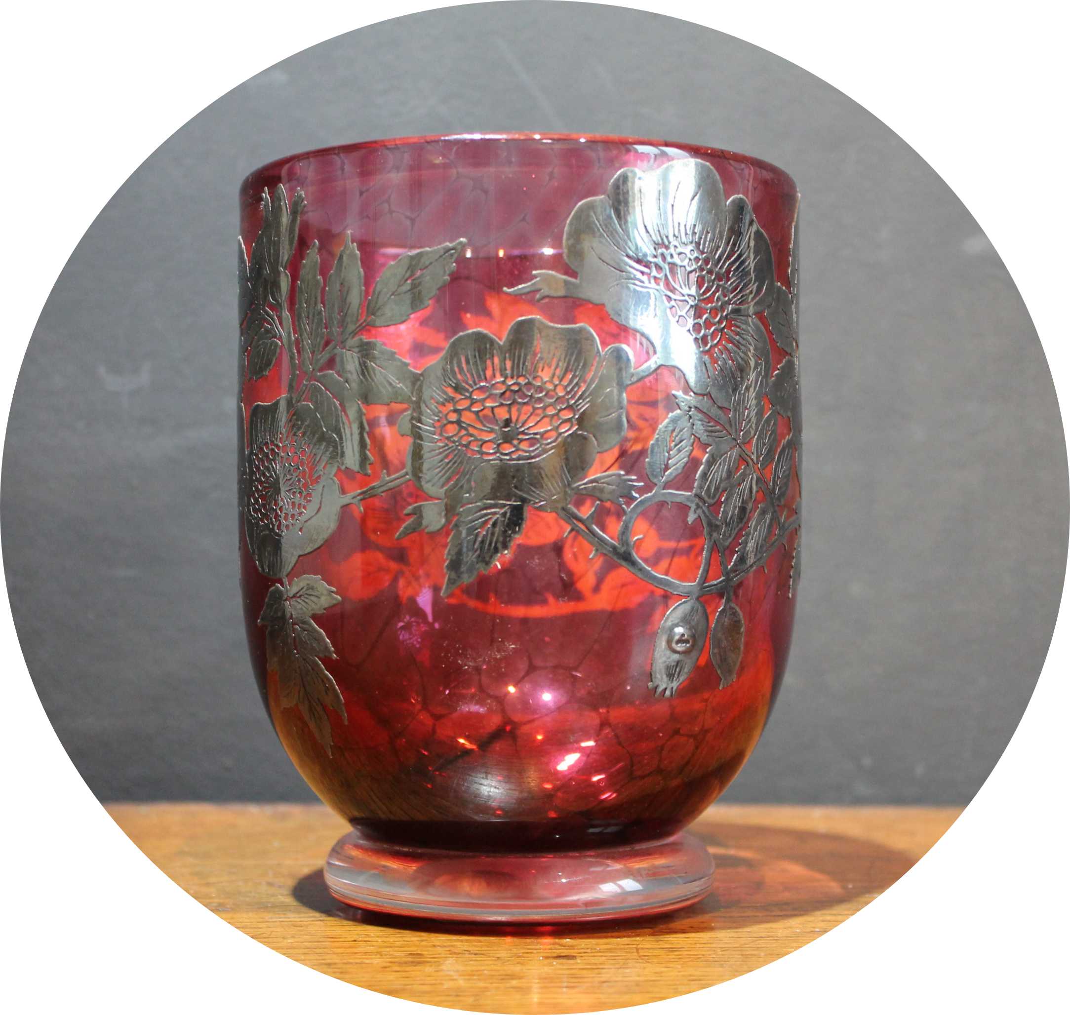 Welsh Laugharne Cranberry Glass Vase