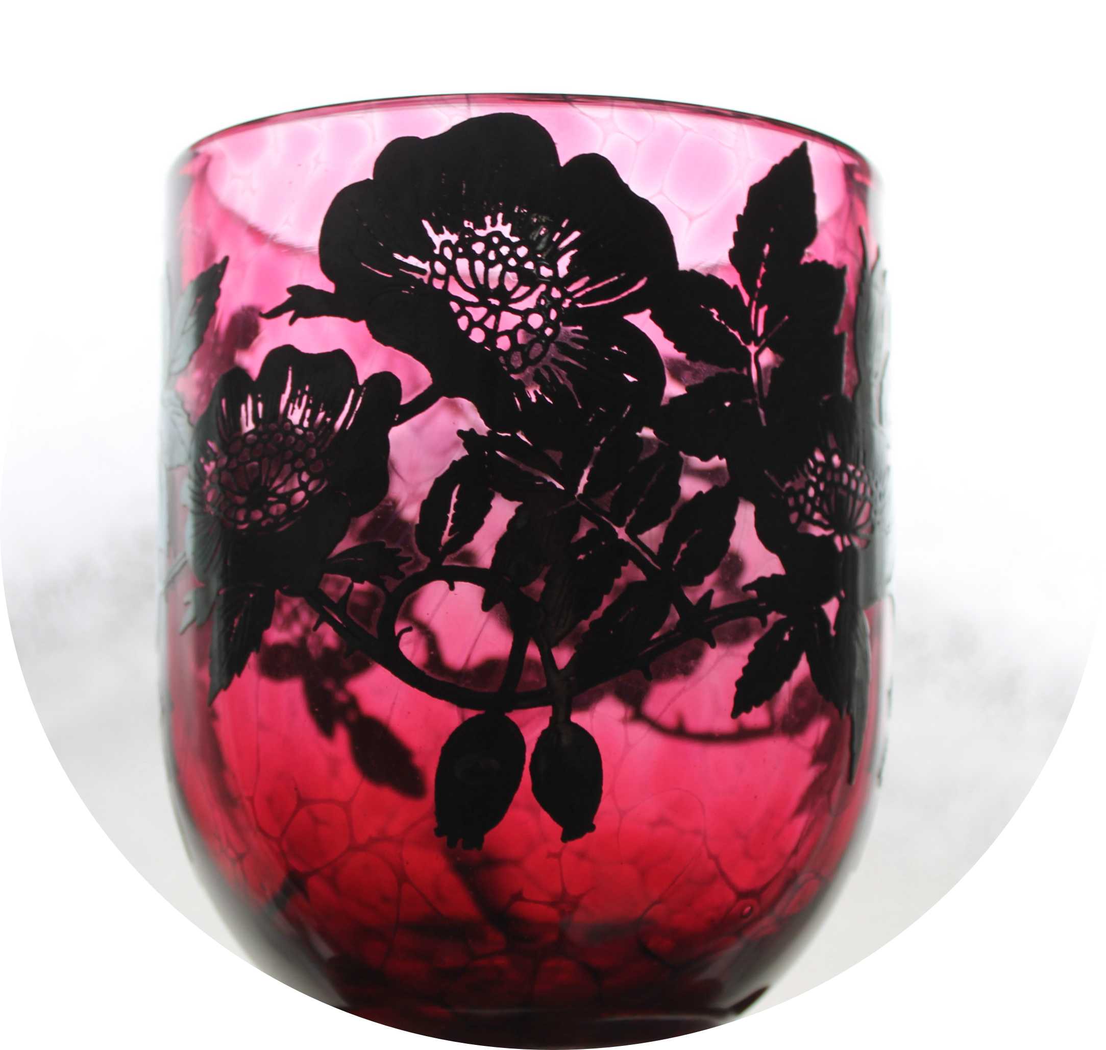 Welsh Laugharne Cranberry Glass Vase
