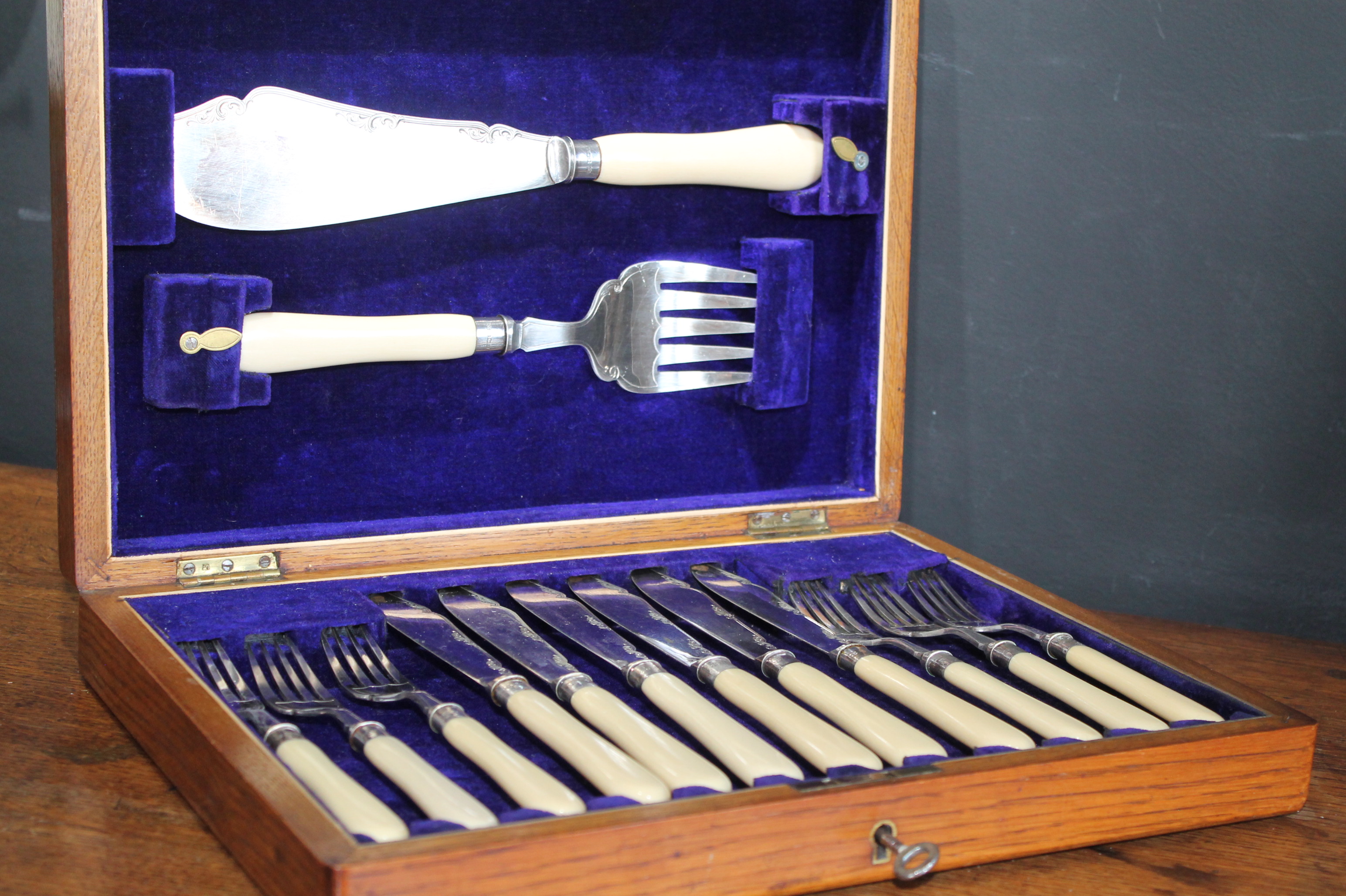Antique Cutlery Set . Sheffield Silver Ware