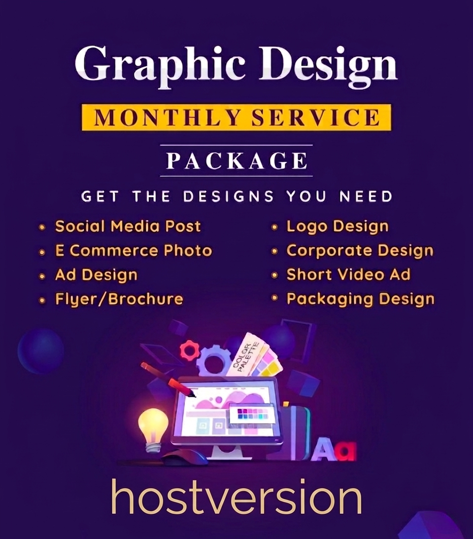 ⚪ Starter PACKAGE Monthly Graphic Design Subscription | Social Media, Ads, Branding