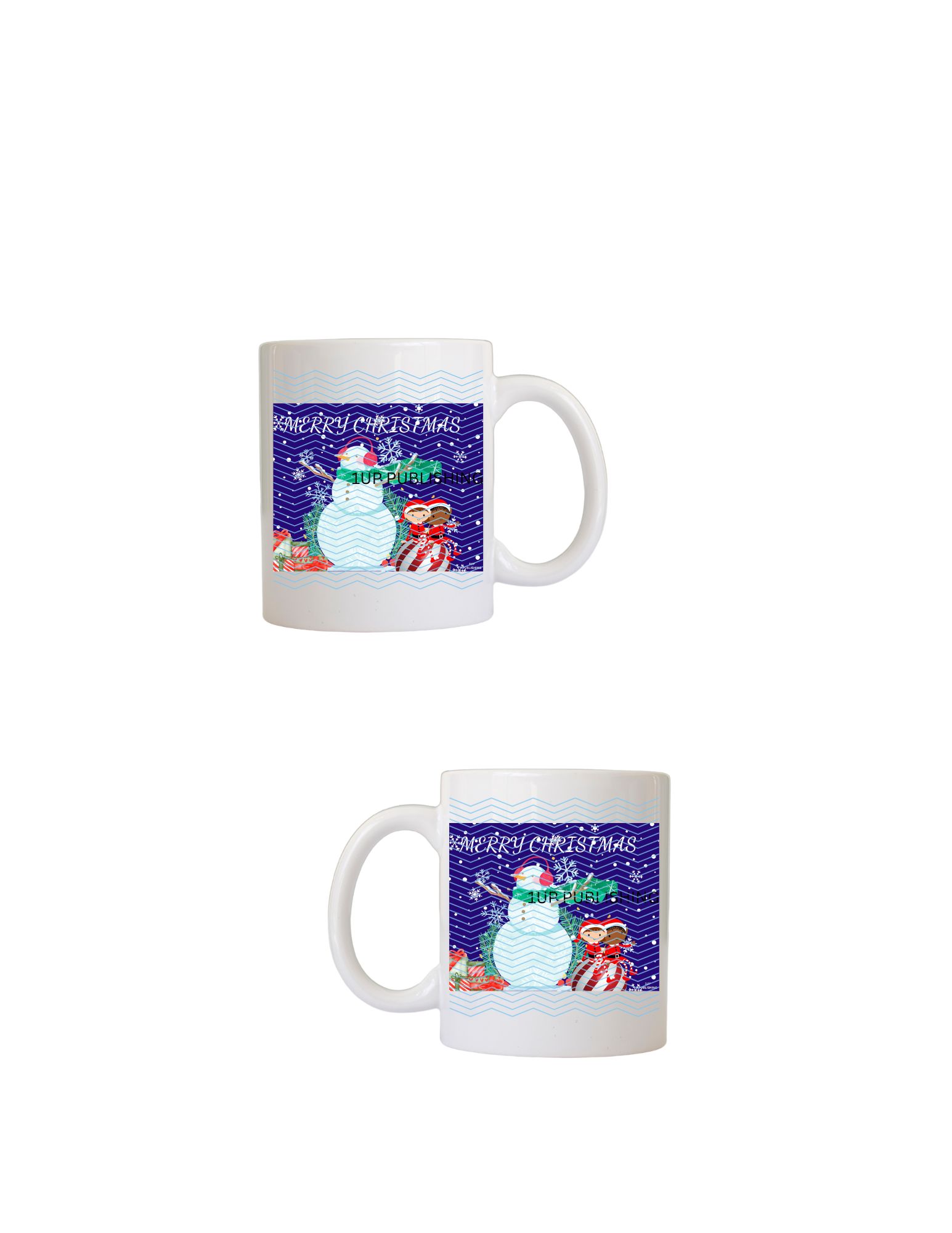 Merry Christmas Snowman , and  Girl's Kid's Plastic Mug