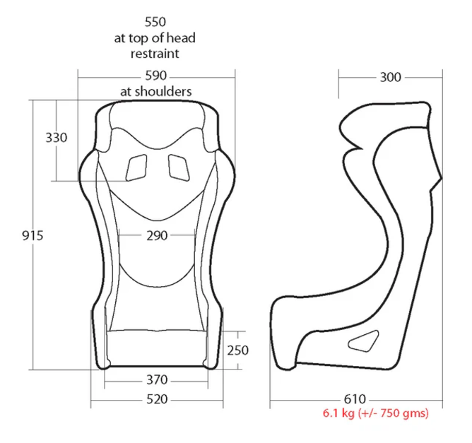 Cobra Seats Serbing PRO - Ultralite Carbon