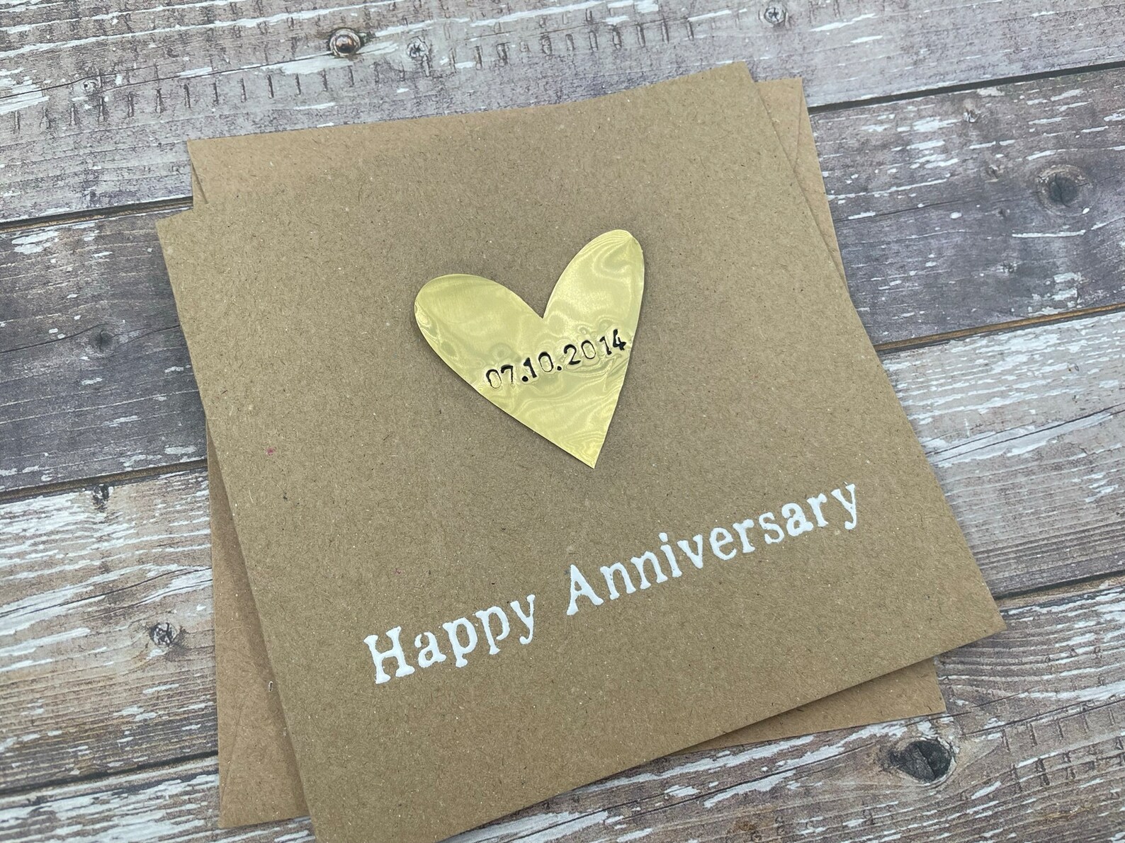 Personalised 21st Brass Anniversary Card 
