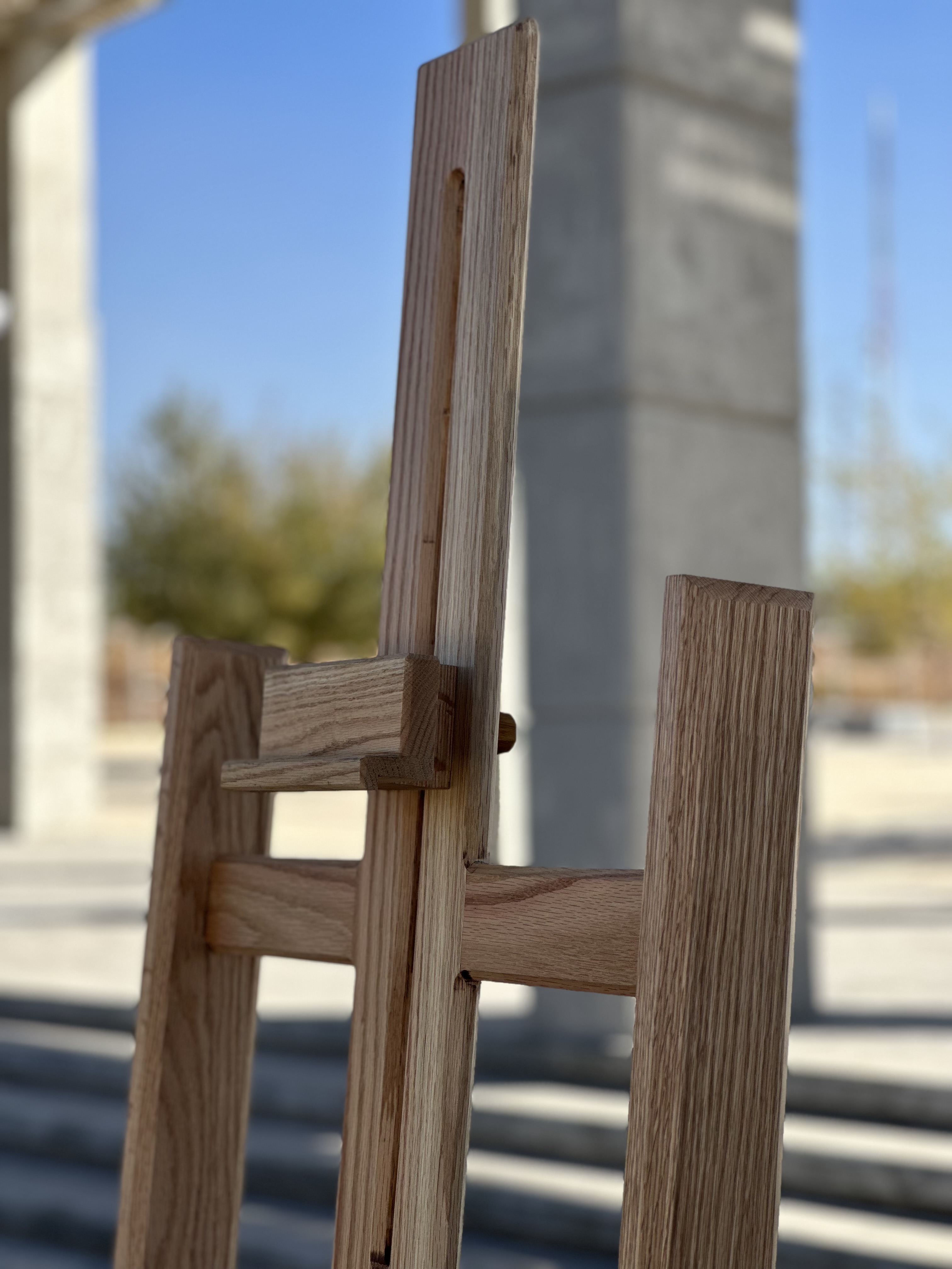 Wooden Easel & Artist Stool