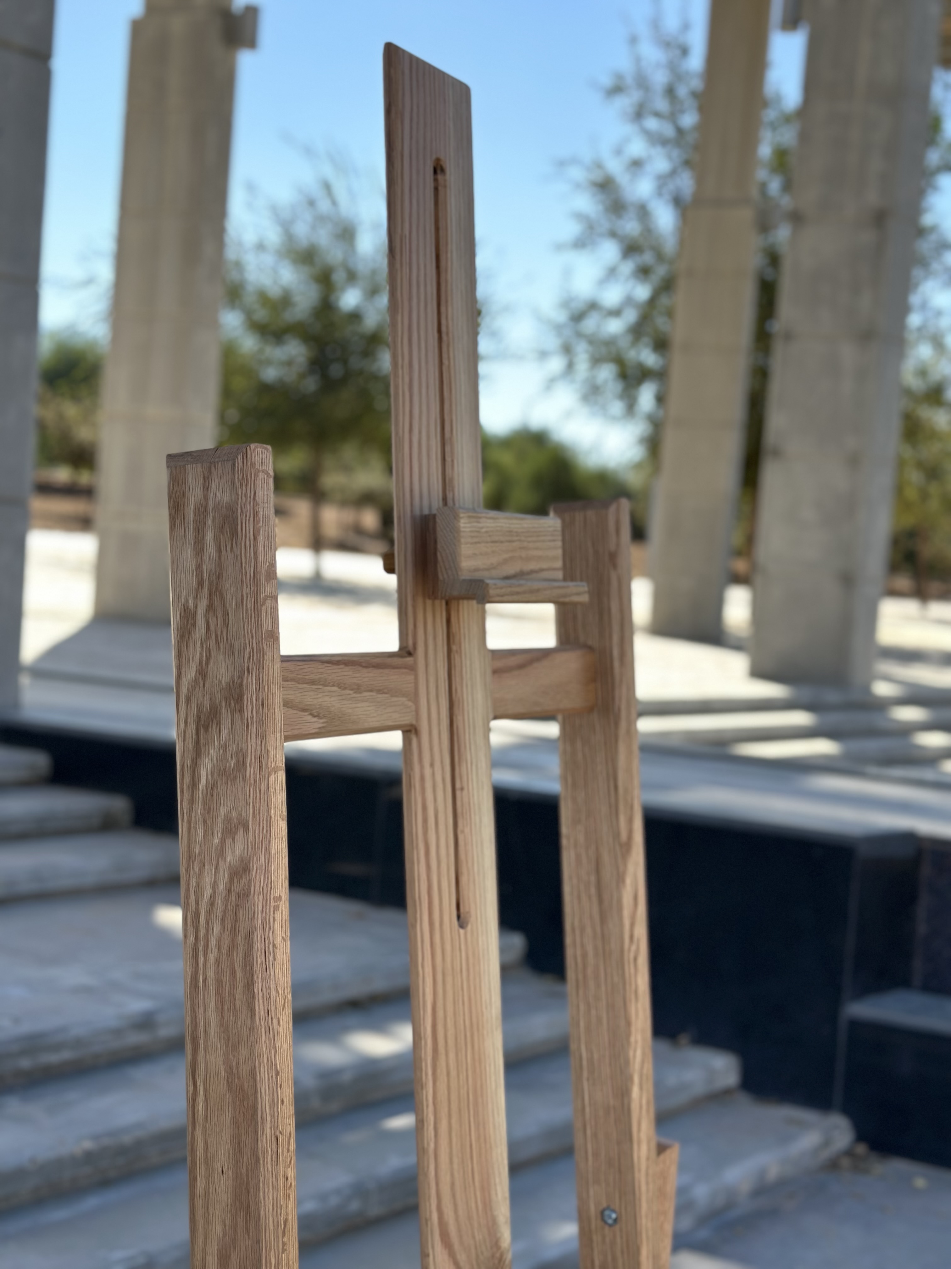 Wooden Easel & Artist Stool