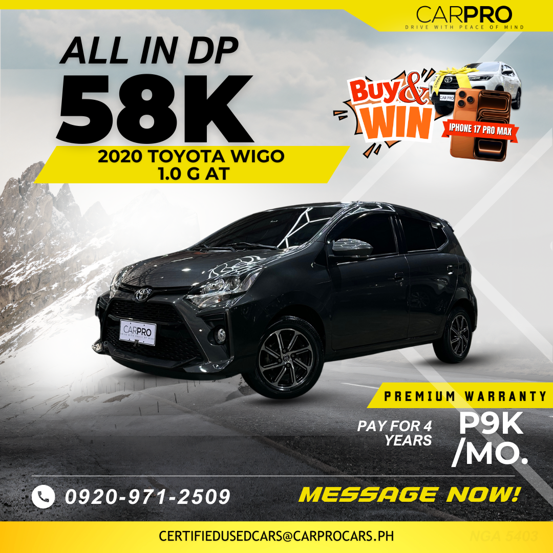 2020 Toyota Wigo 1.0 G AT