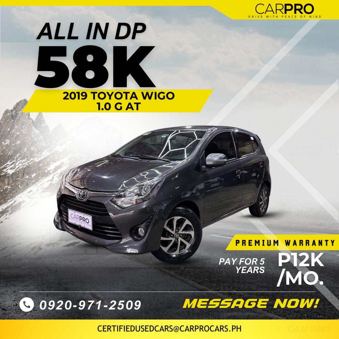2019 Toyota Wigo 1.0 G AT