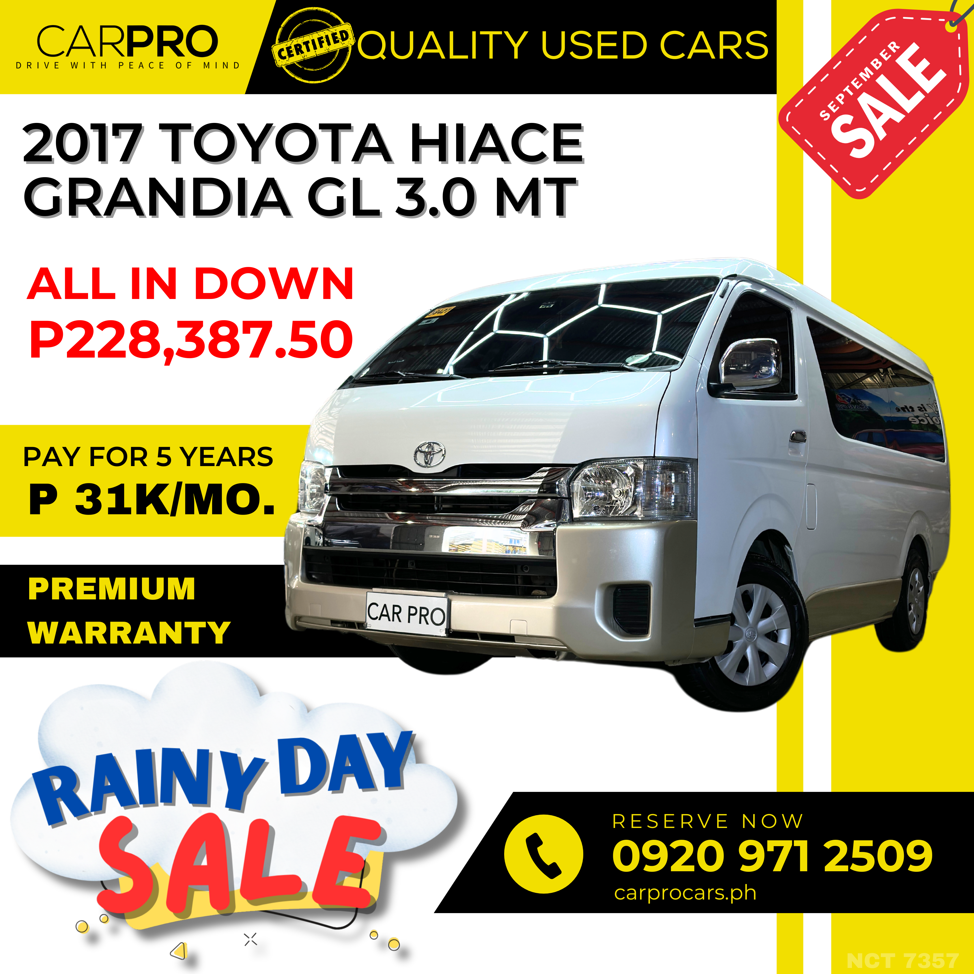 2017 Toyota Hiace Grandia GL 3.0 MT