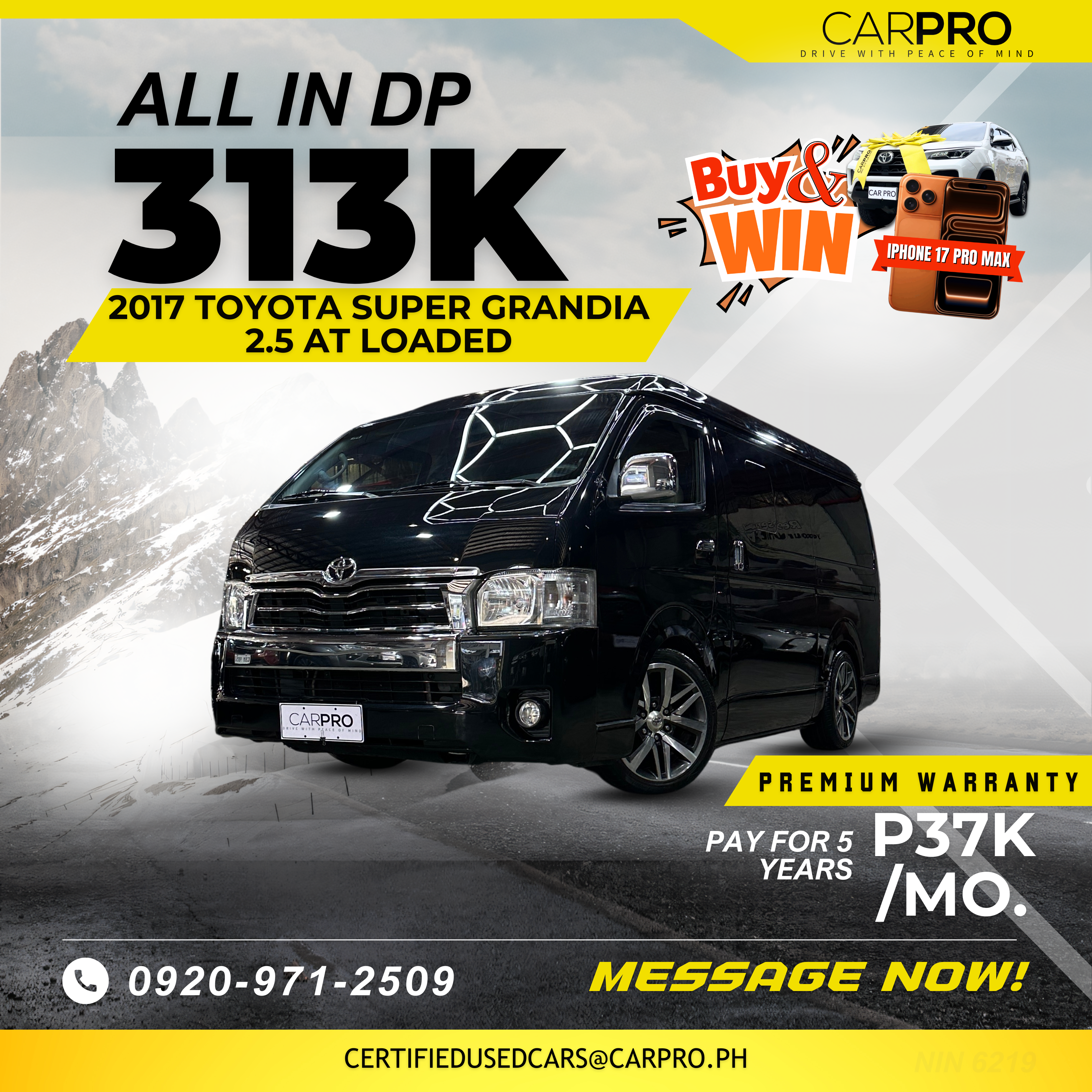 2017 Toyota Super Grandia 2.5 AT Loaded