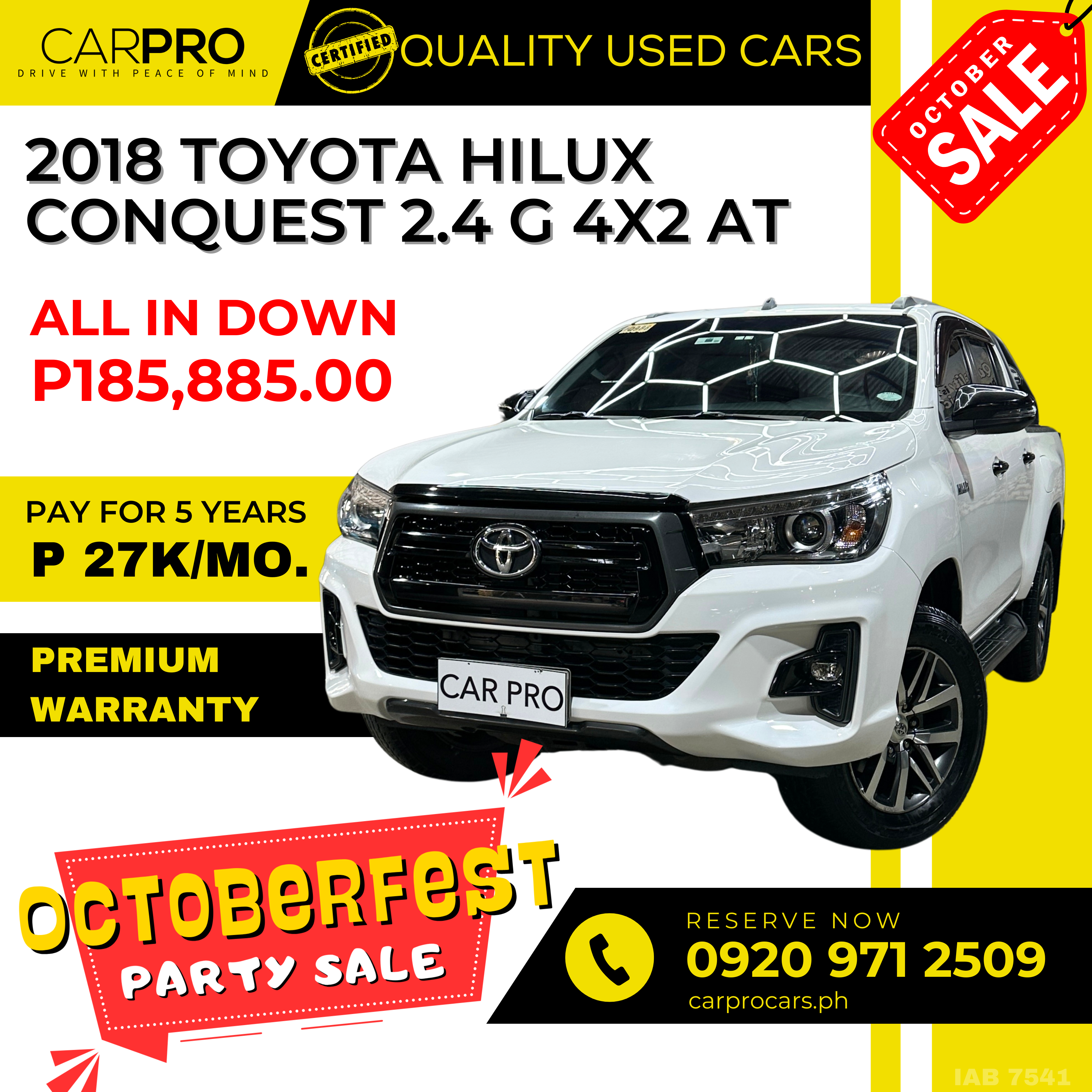 2018 Toyota Hilux Conquest 2.4 G 4x2 AT