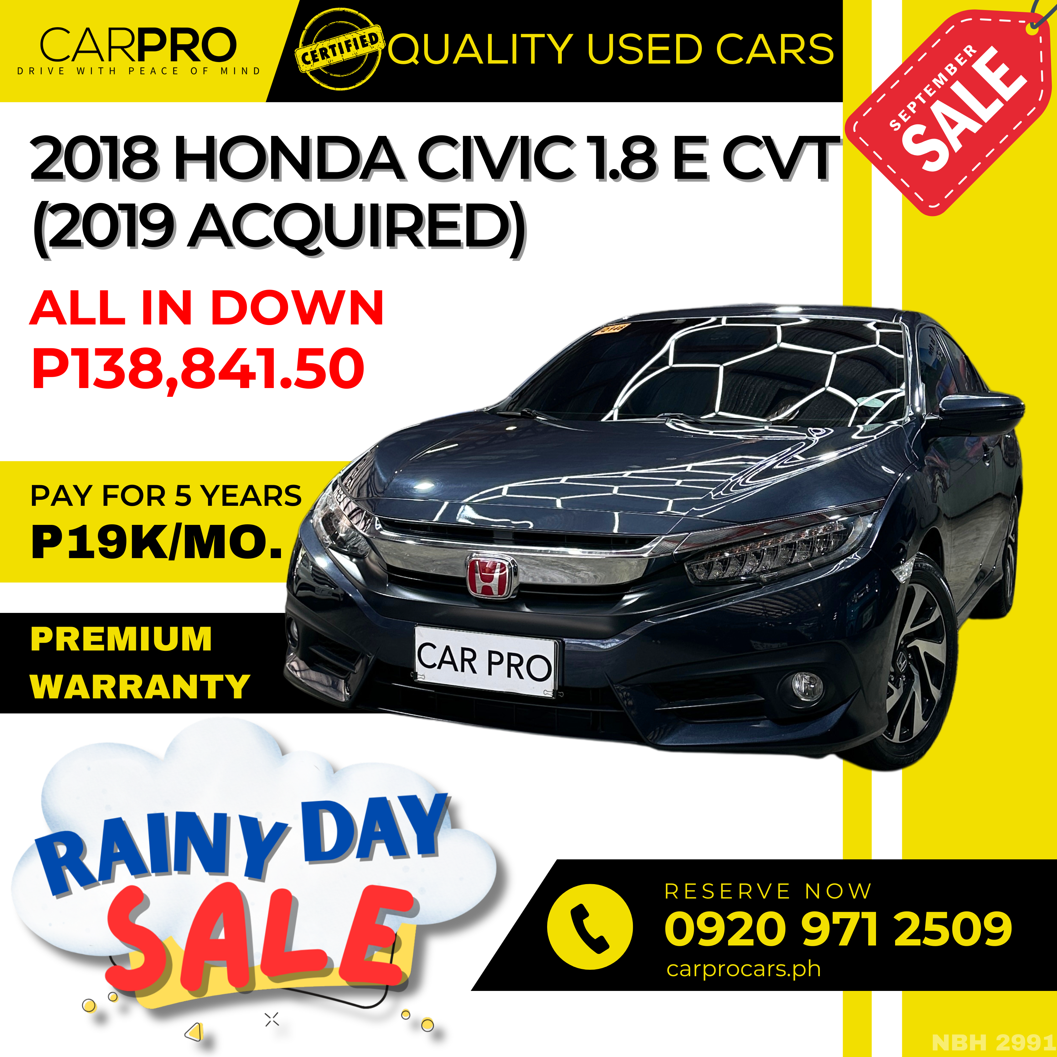 2018 Honda Civic 1.8 E CVT