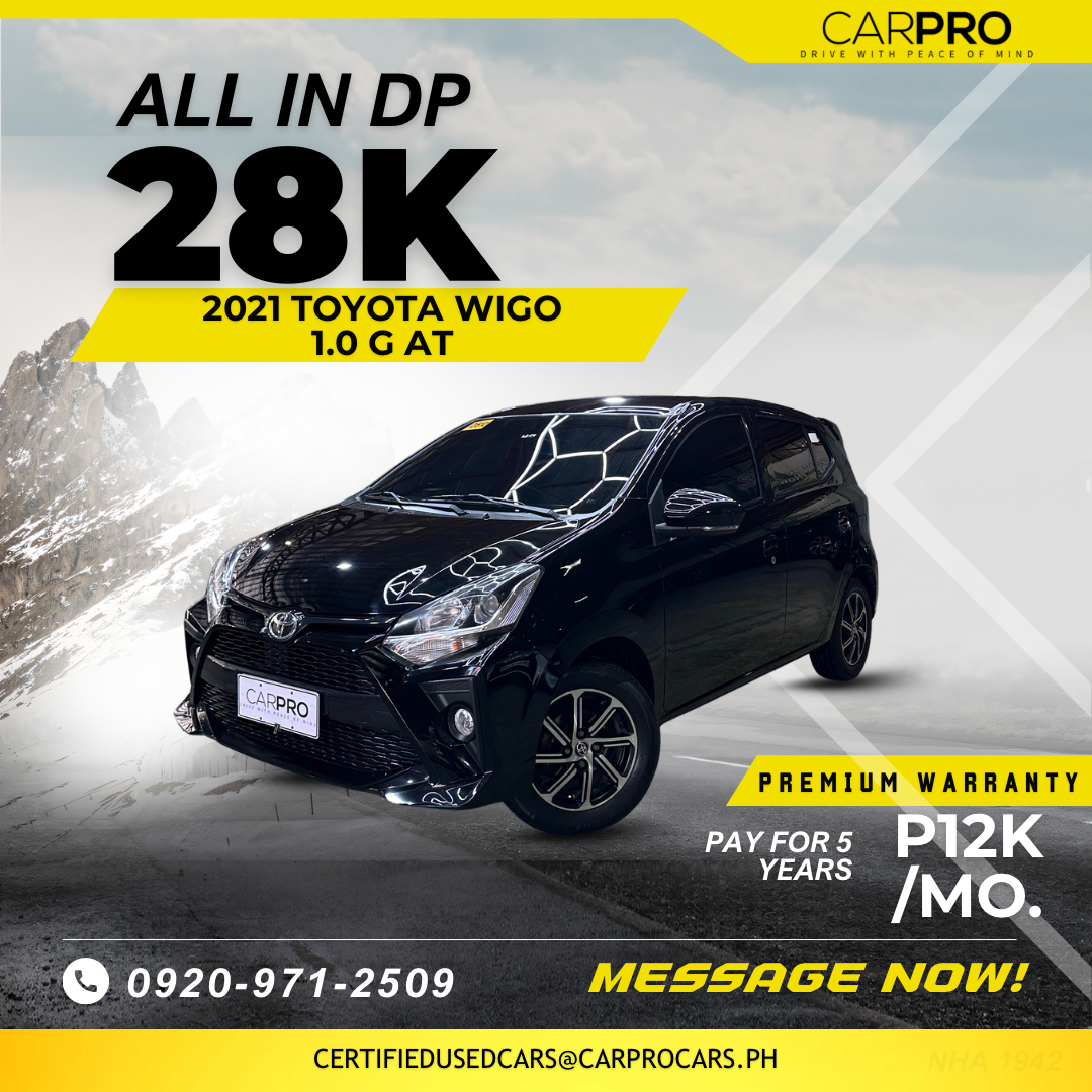 2021 Toyota Wigo 1.0 G AT