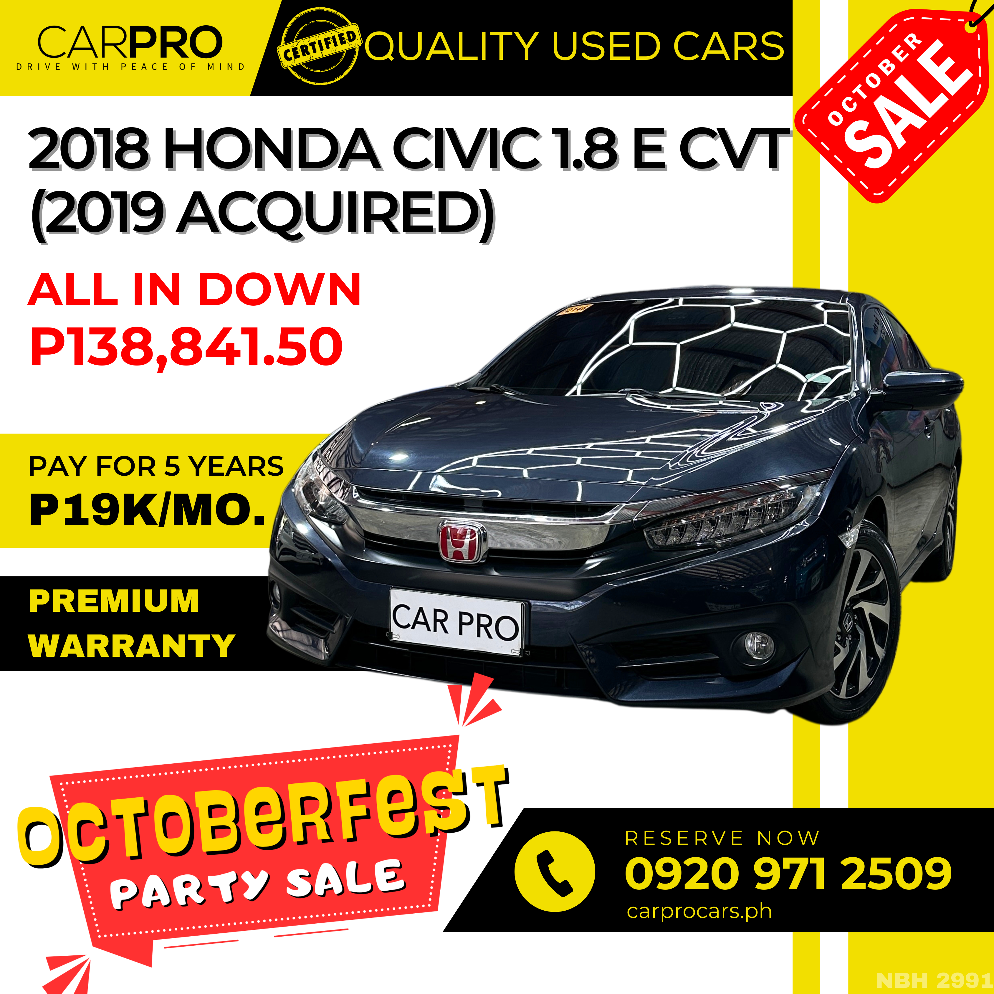 2018 Honda Civic 1.8 E CVT
