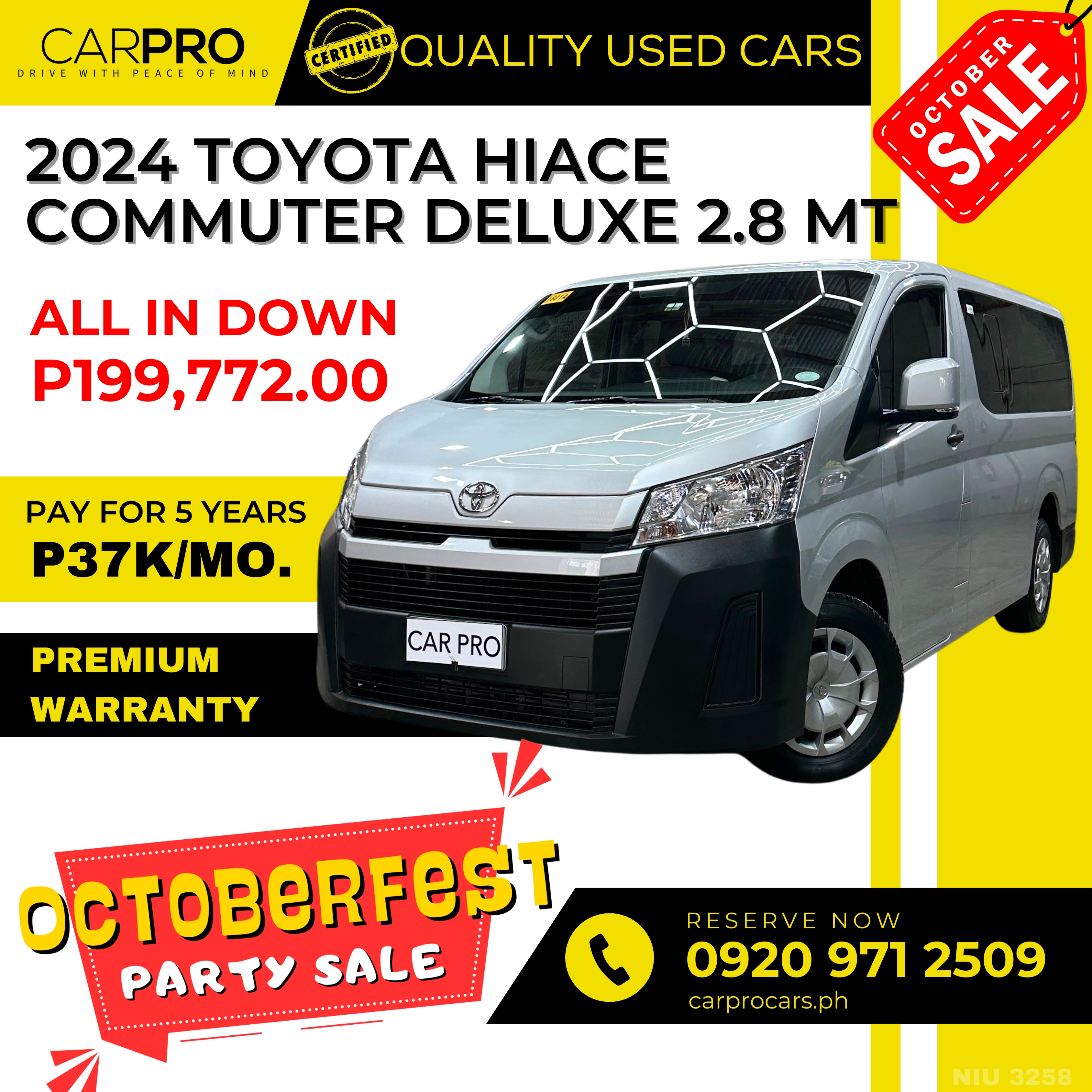 2024 Toyota Hiace Commuter Deluxe 2.8 MT