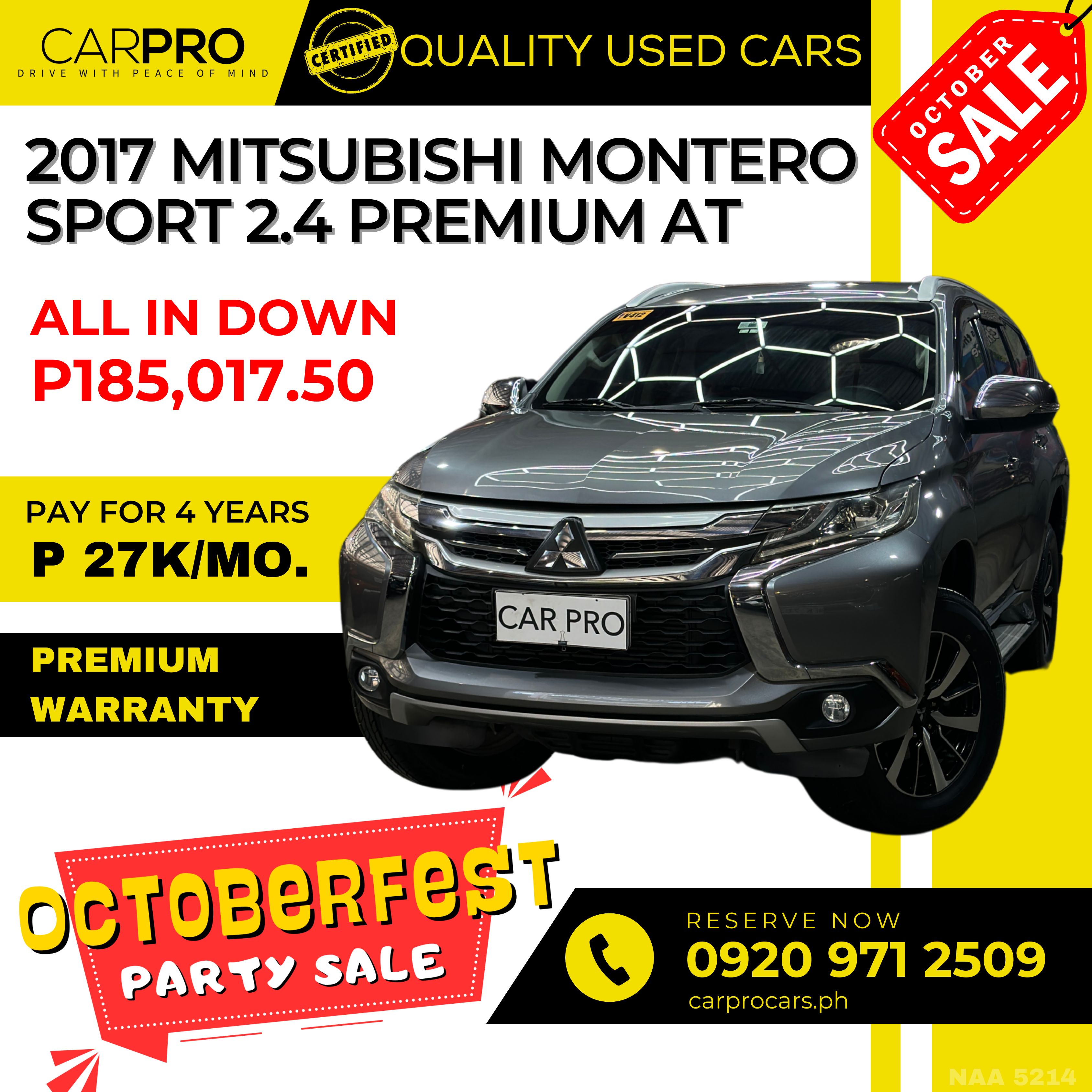 2017 Mitsubishi Montero Sport 2.4 Premium AT