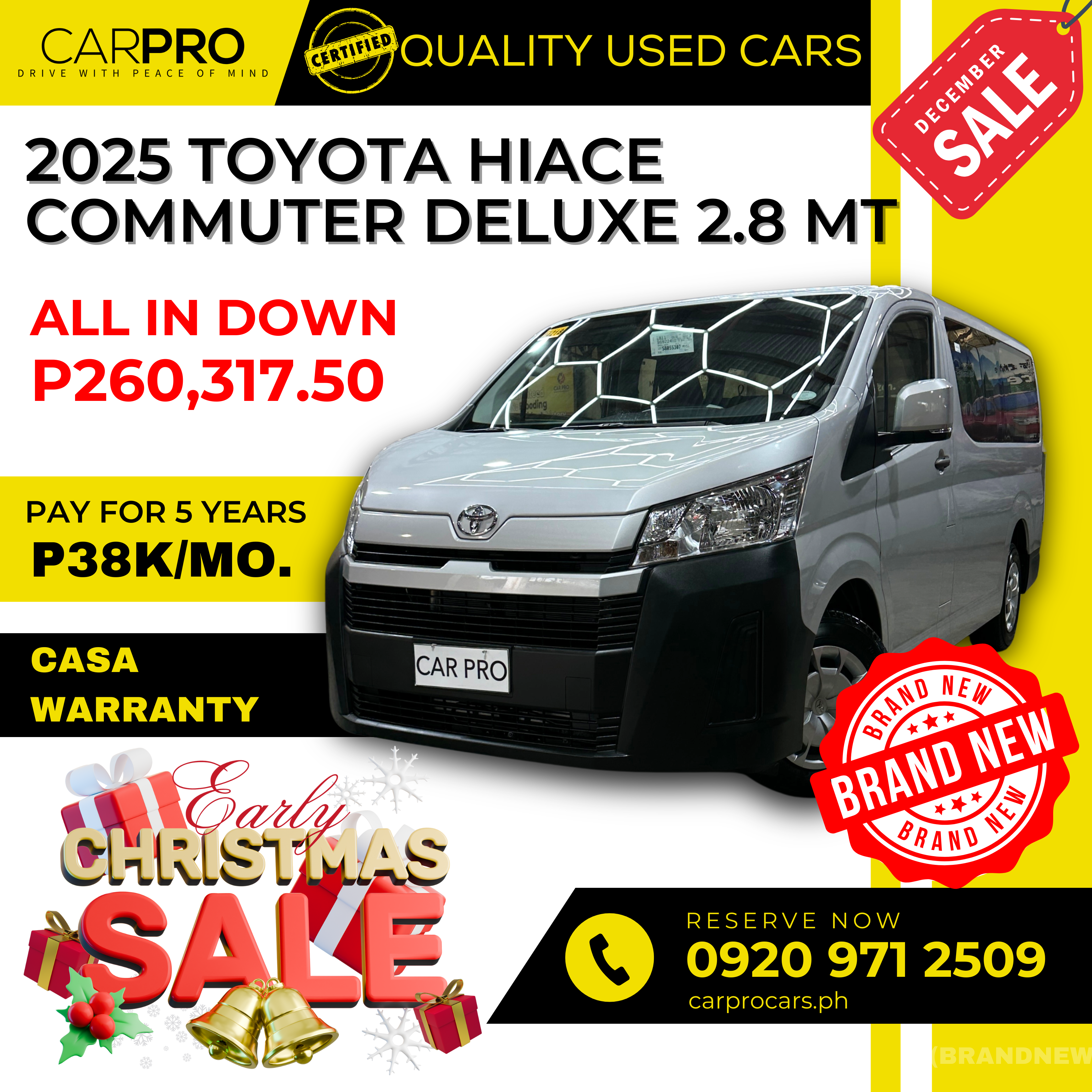 2025 Toyota Hiace Commuter Deluxe 2.8 MT