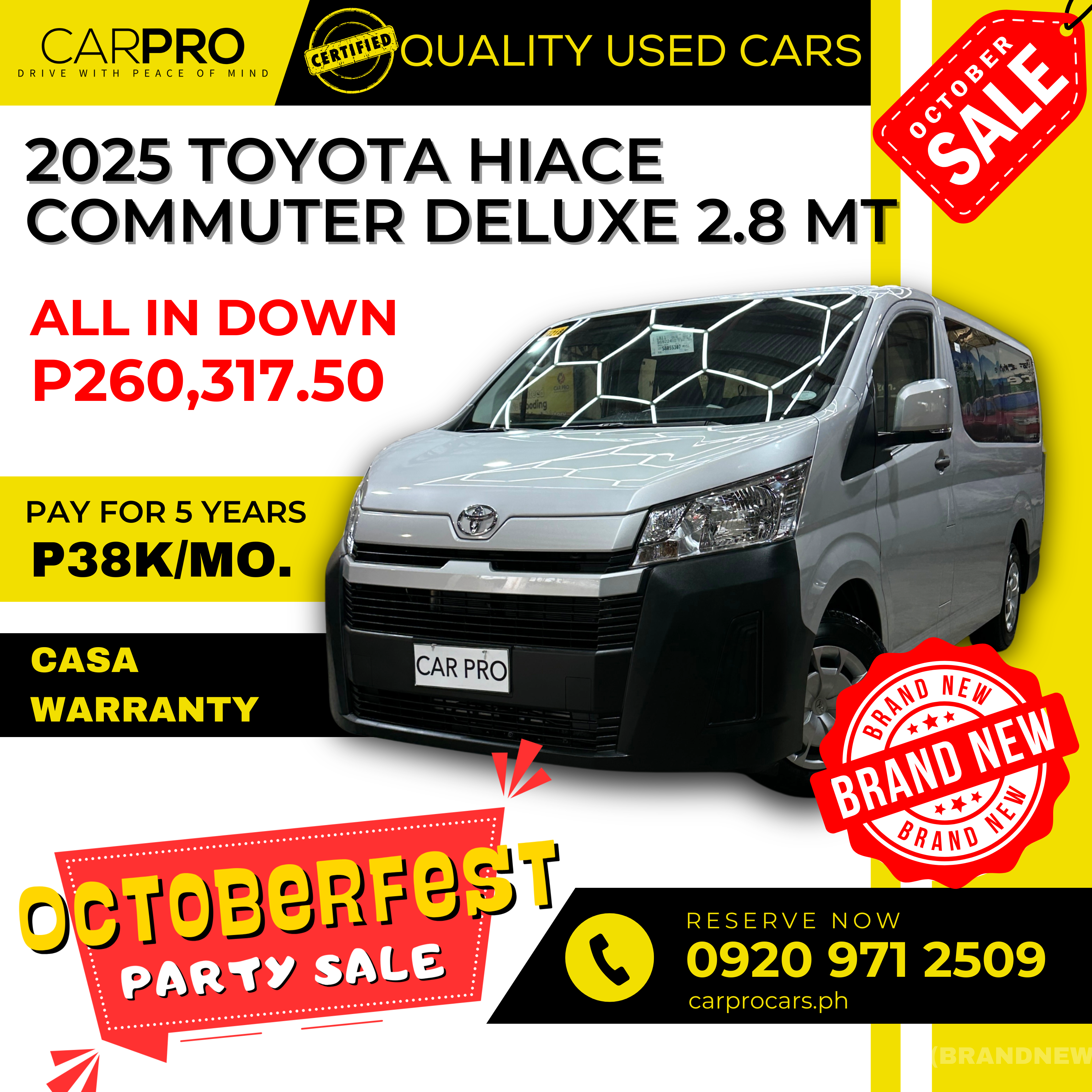 2025 Toyota Hiace Commuter Deluxe 2.8 MT