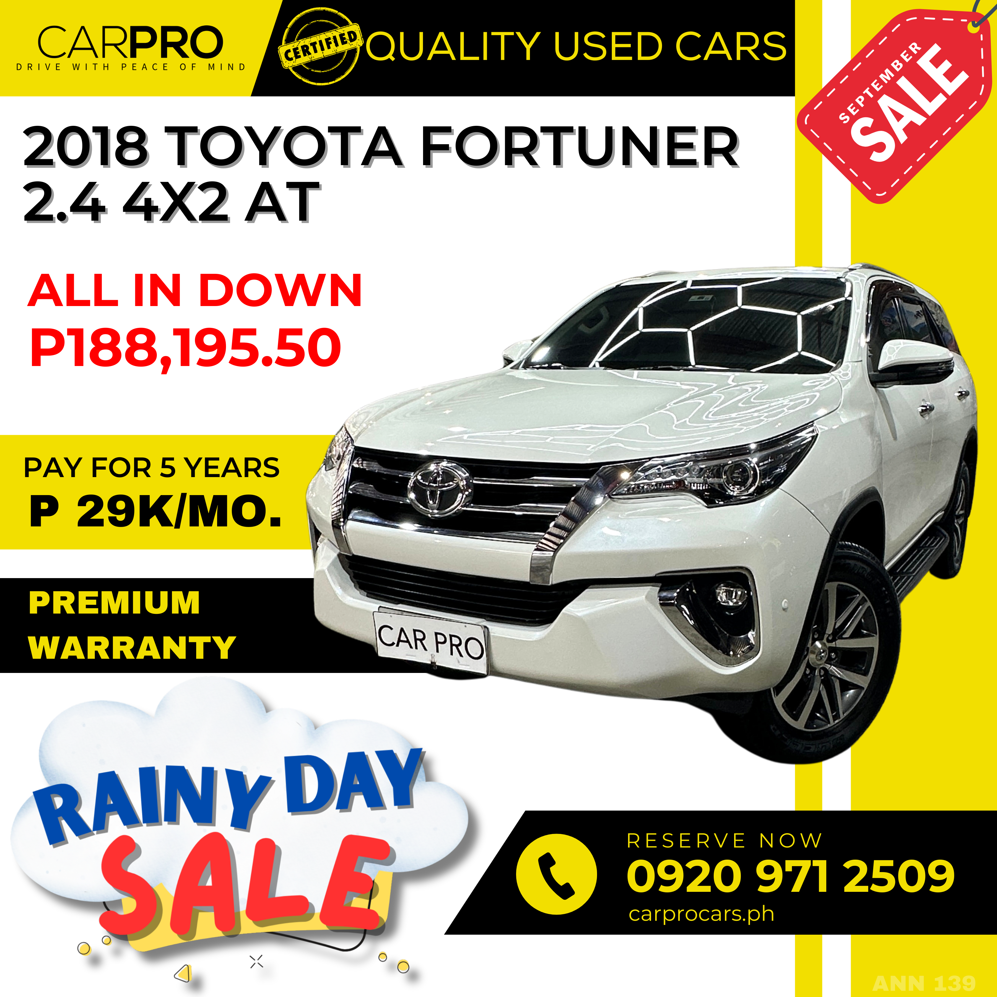 2018 Toyota Fortuner 2.4 4x2 AT