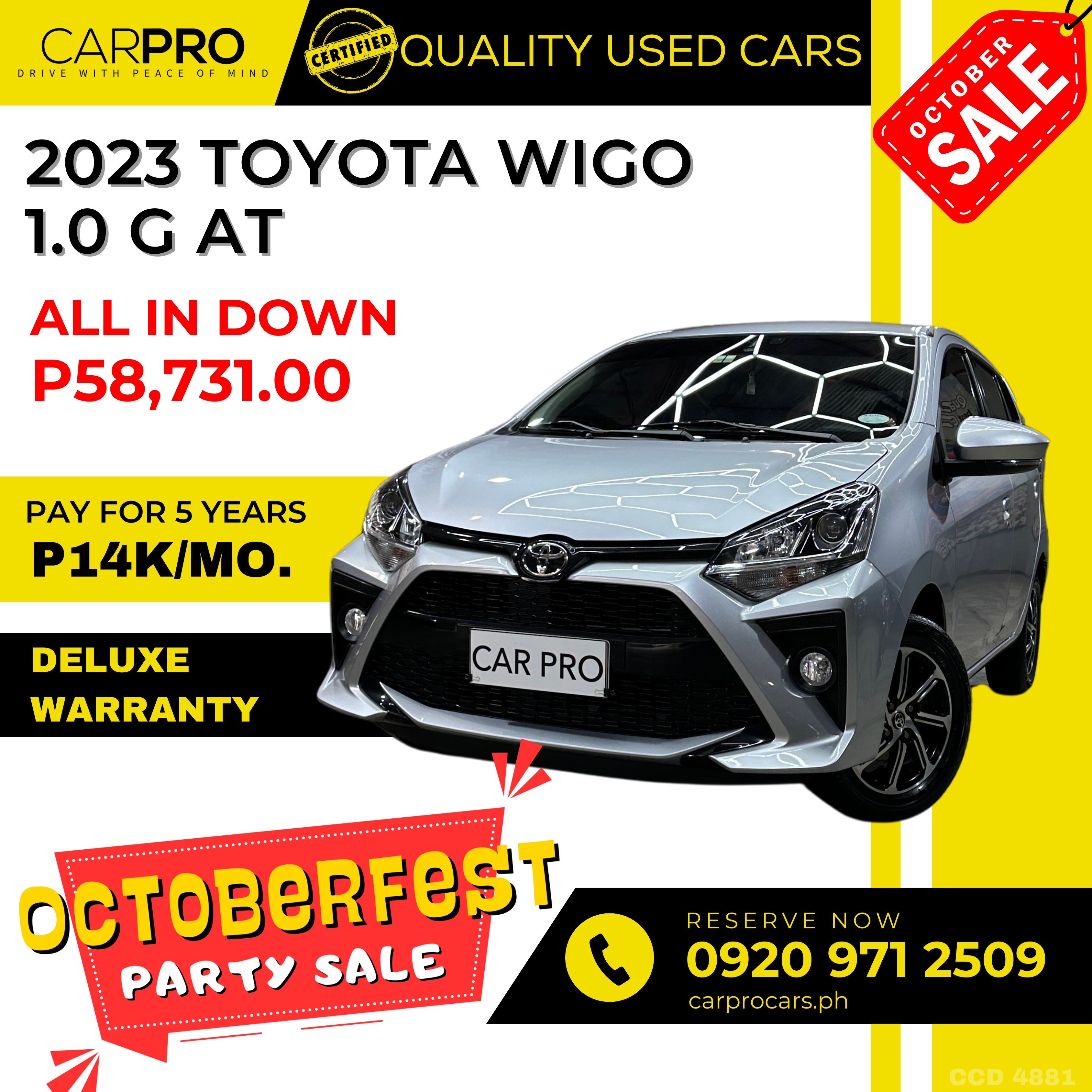 2023 Toyota Wigo 1.0 G AT