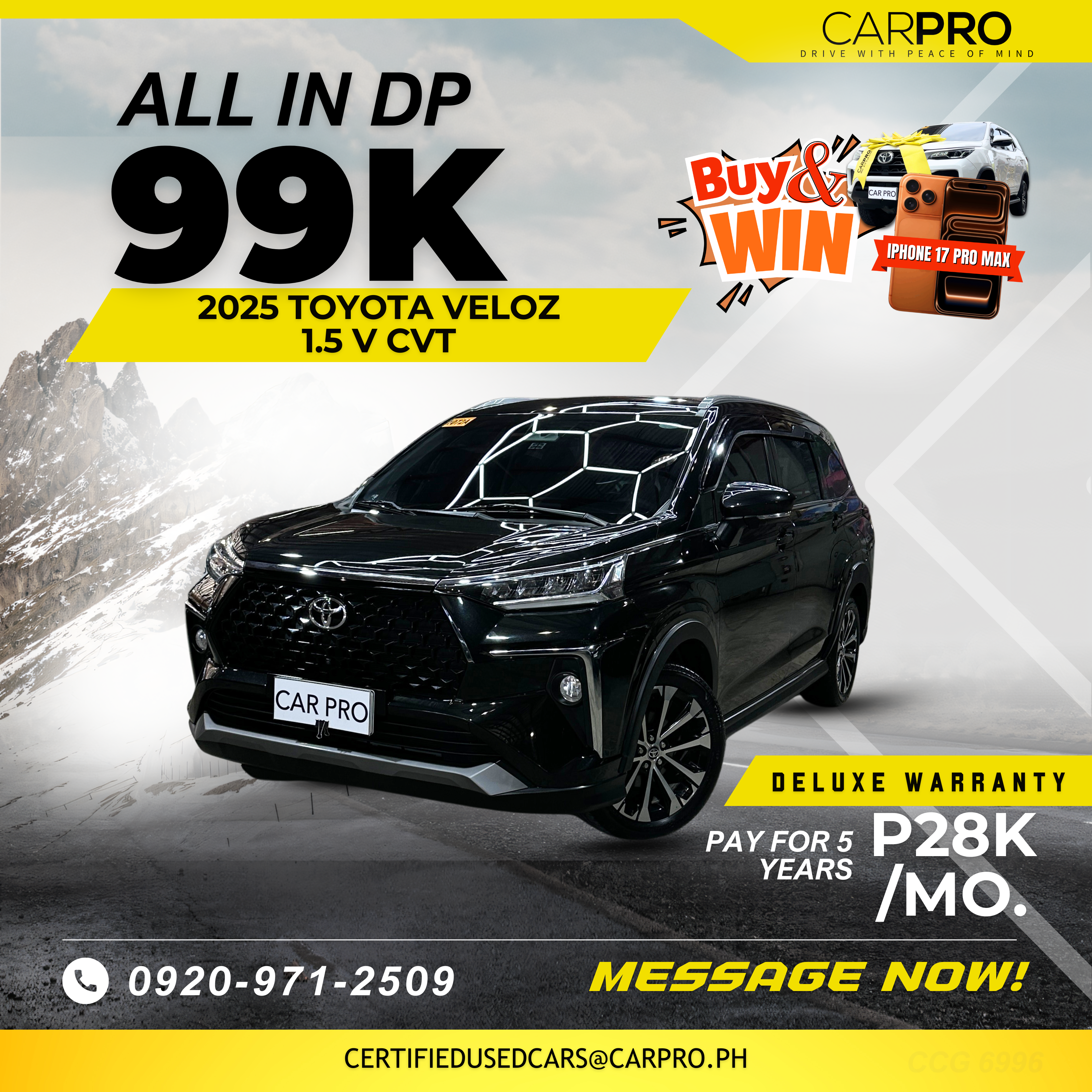 2025 Toyota Veloz 1.5 V CVT