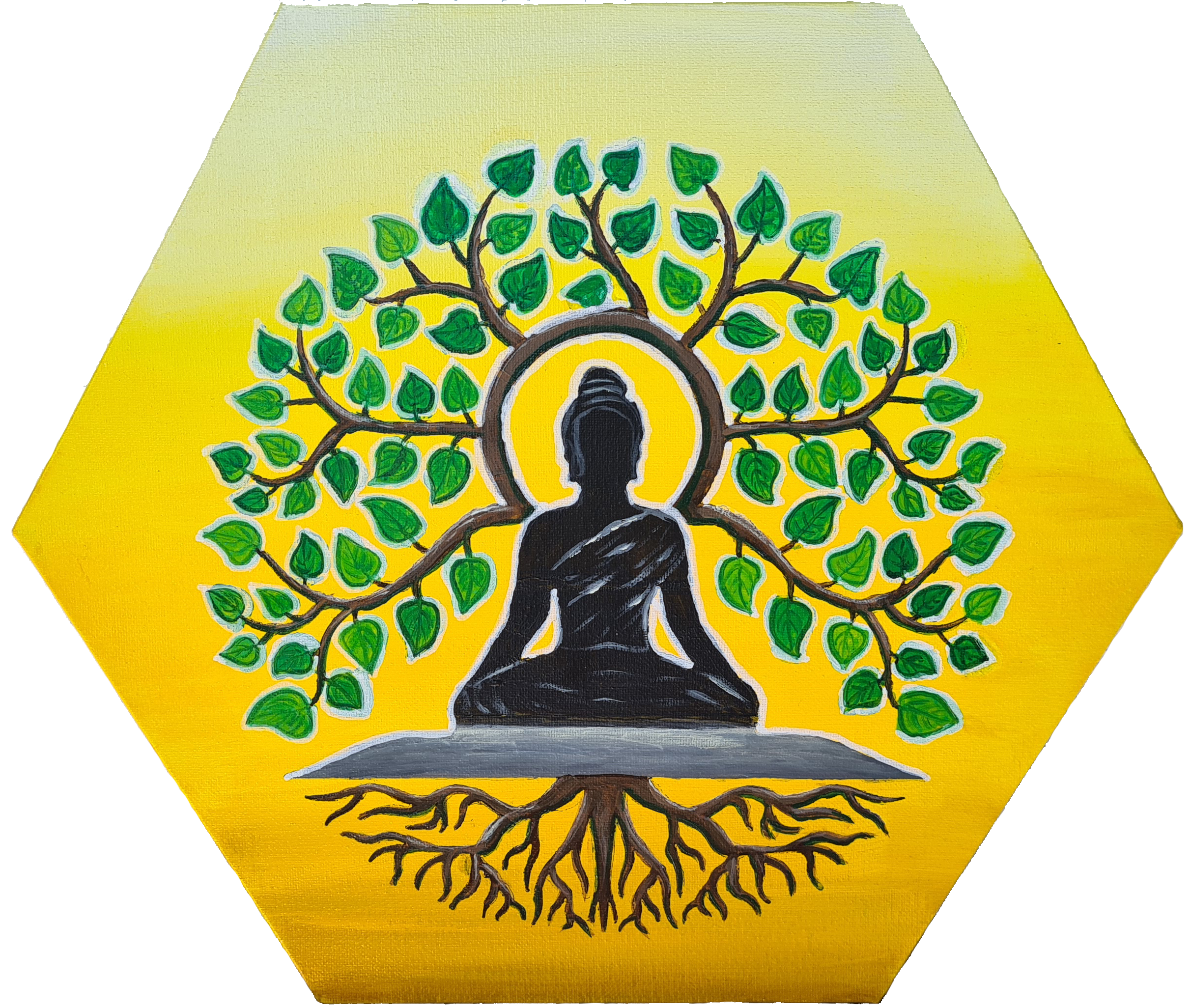 Buddha Under the Sacred Tree of Life