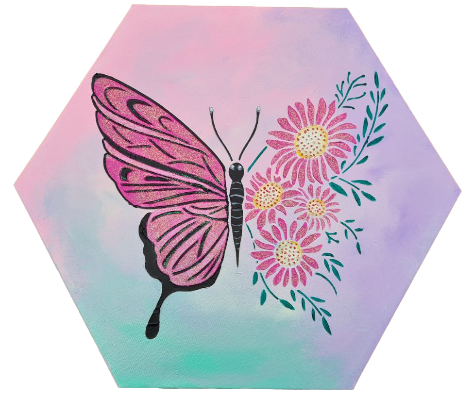 Pink Butterfly Mandala