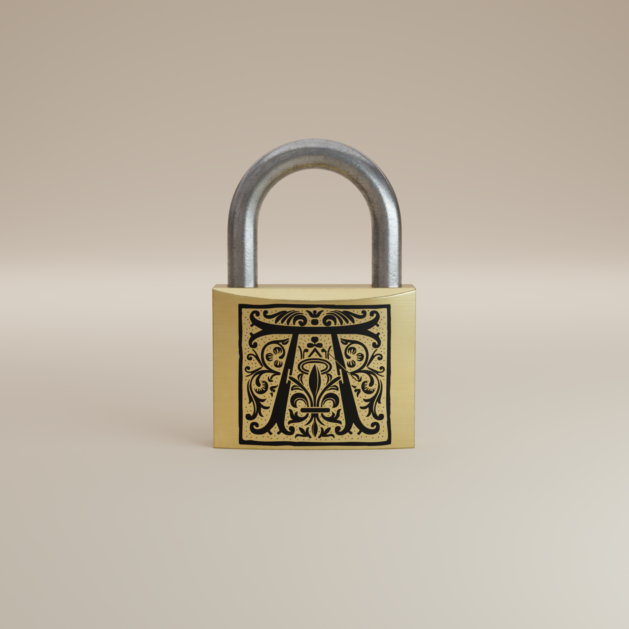 Vintage Kingdom Initial Padlock