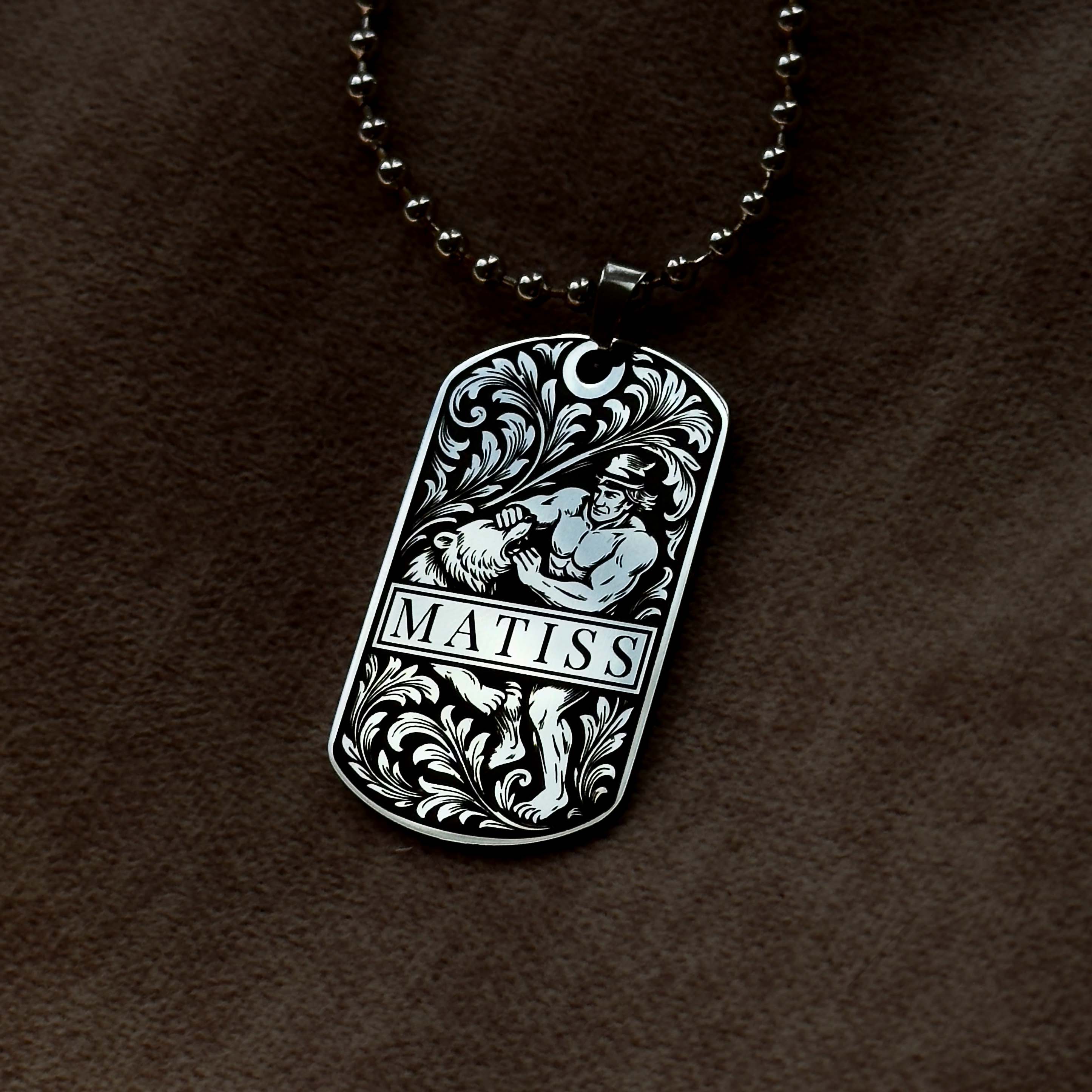"Lāčplēsis" Custom Dog Tag Necklace