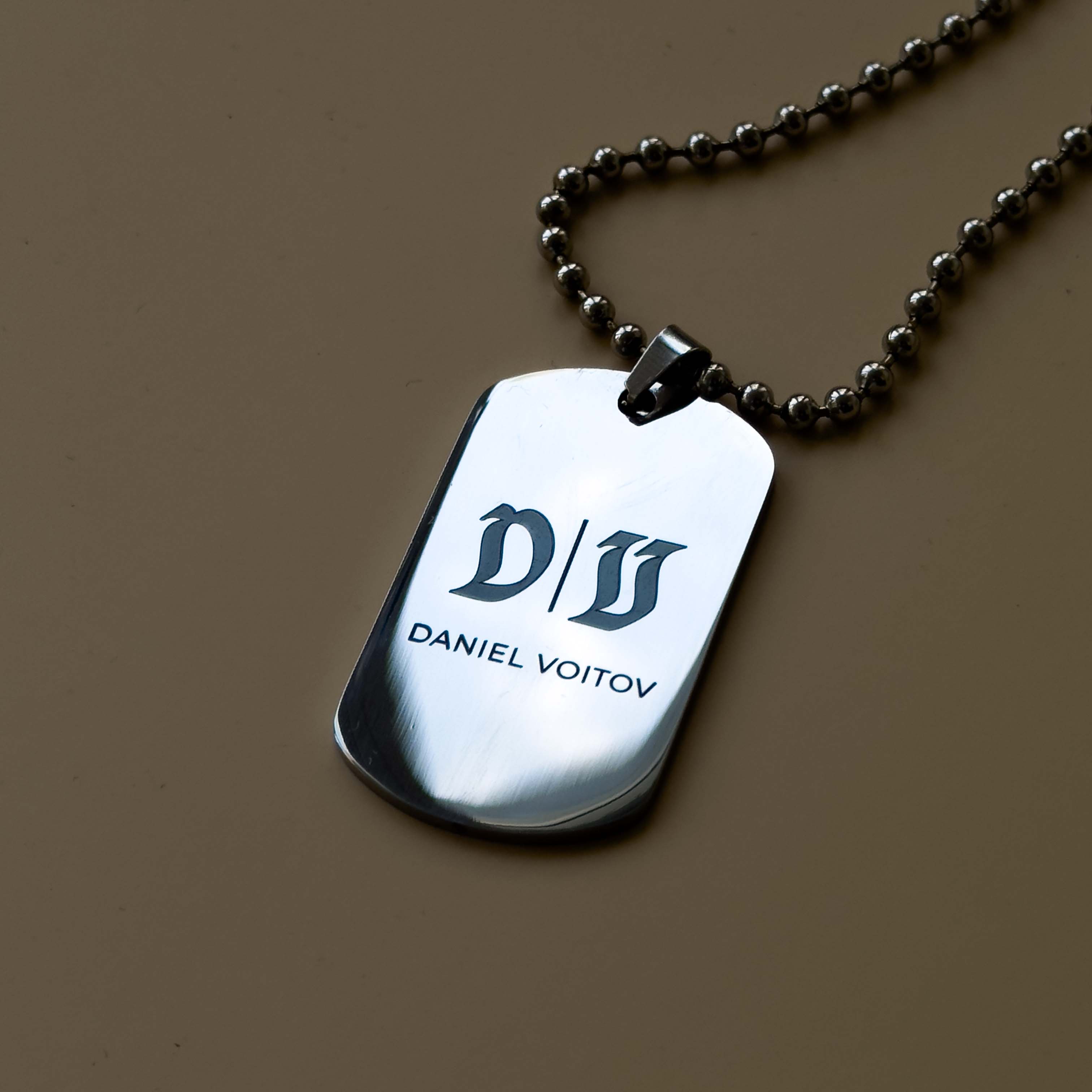 Personalized Photo Engraved Dog Tag Necklace