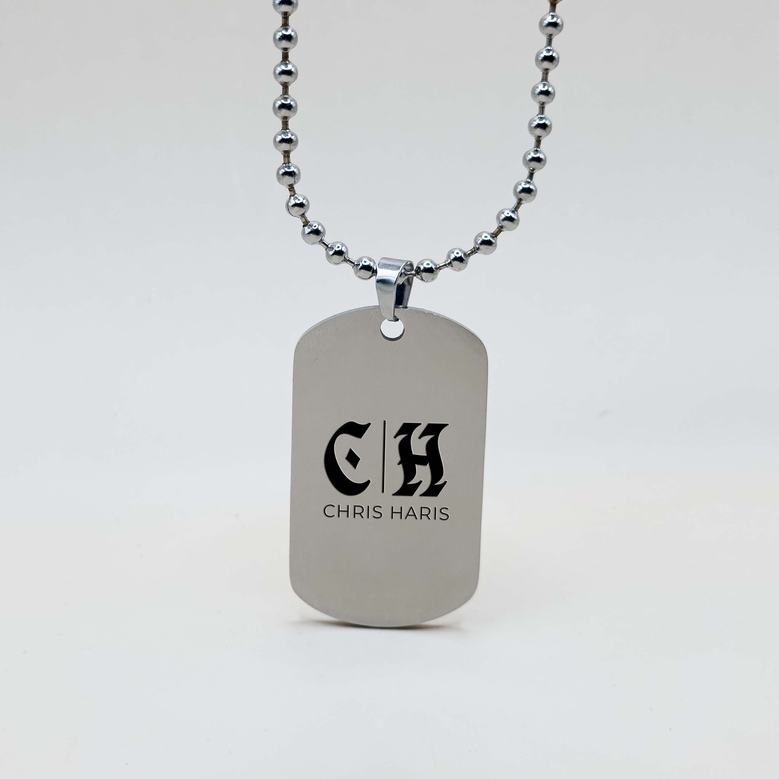 Personalized Photo Engraved Dog Tag Necklace