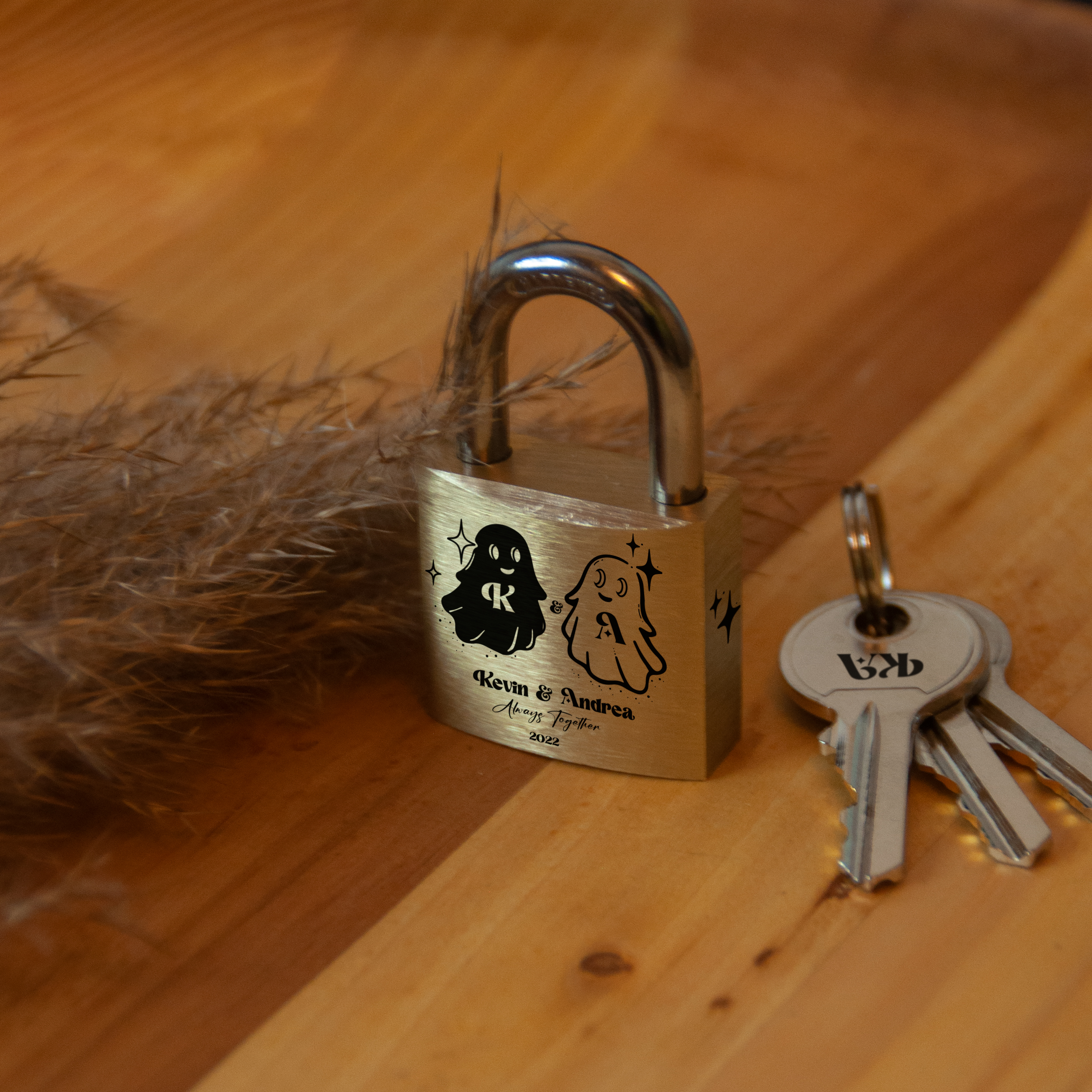 Cute Couple Ghost Padlock