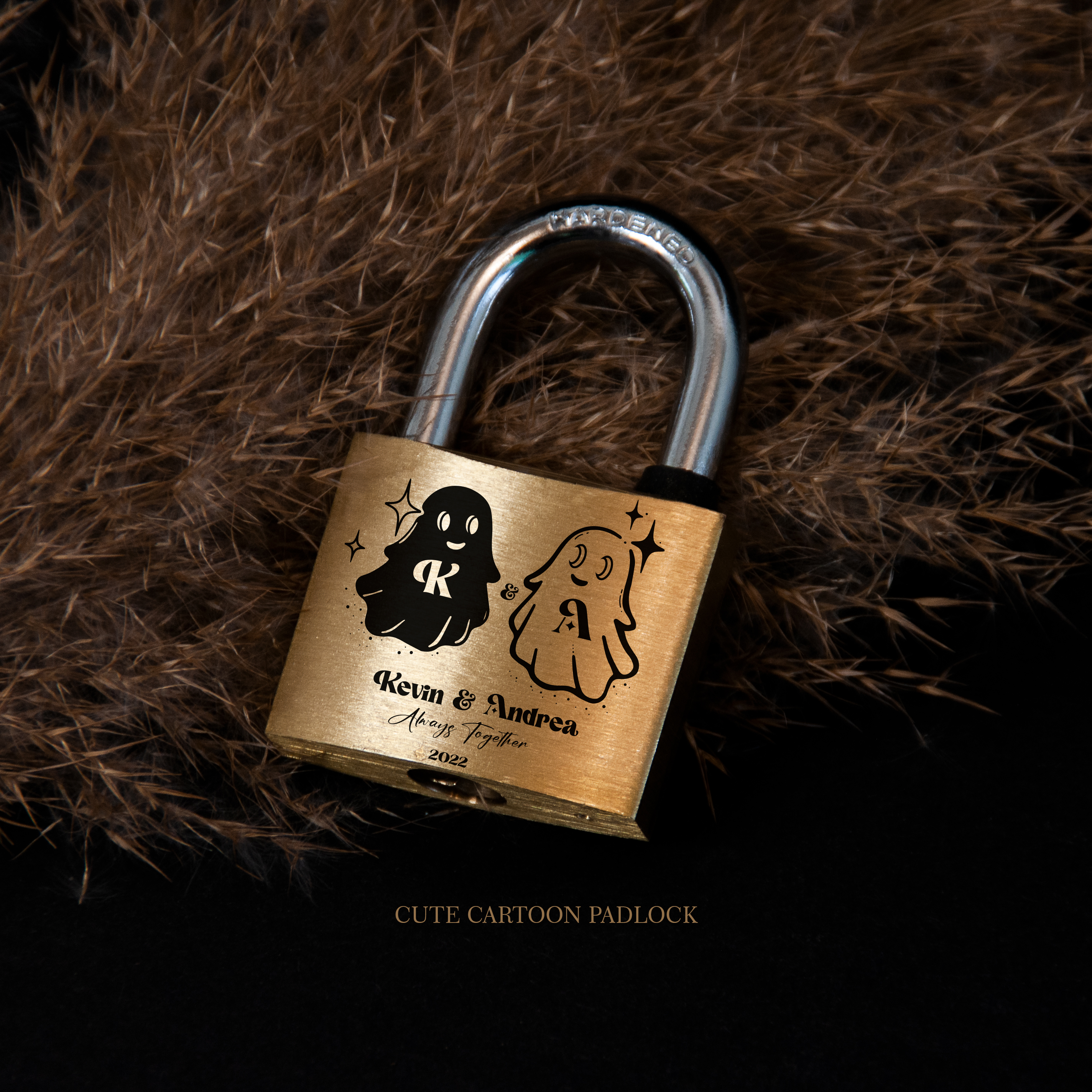 Cute Couple Ghost Padlock