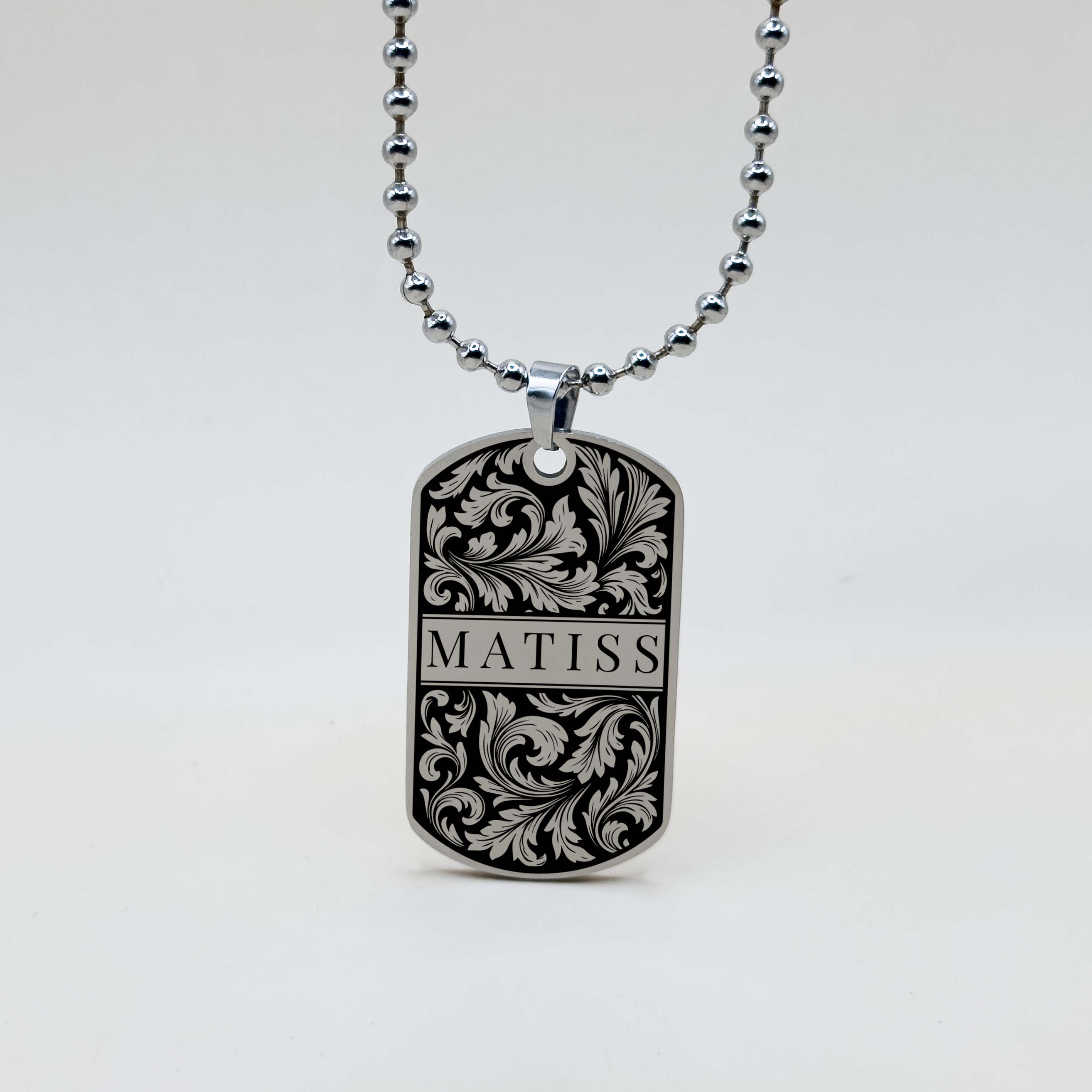 Custom Engraved Dog Tag Necklace