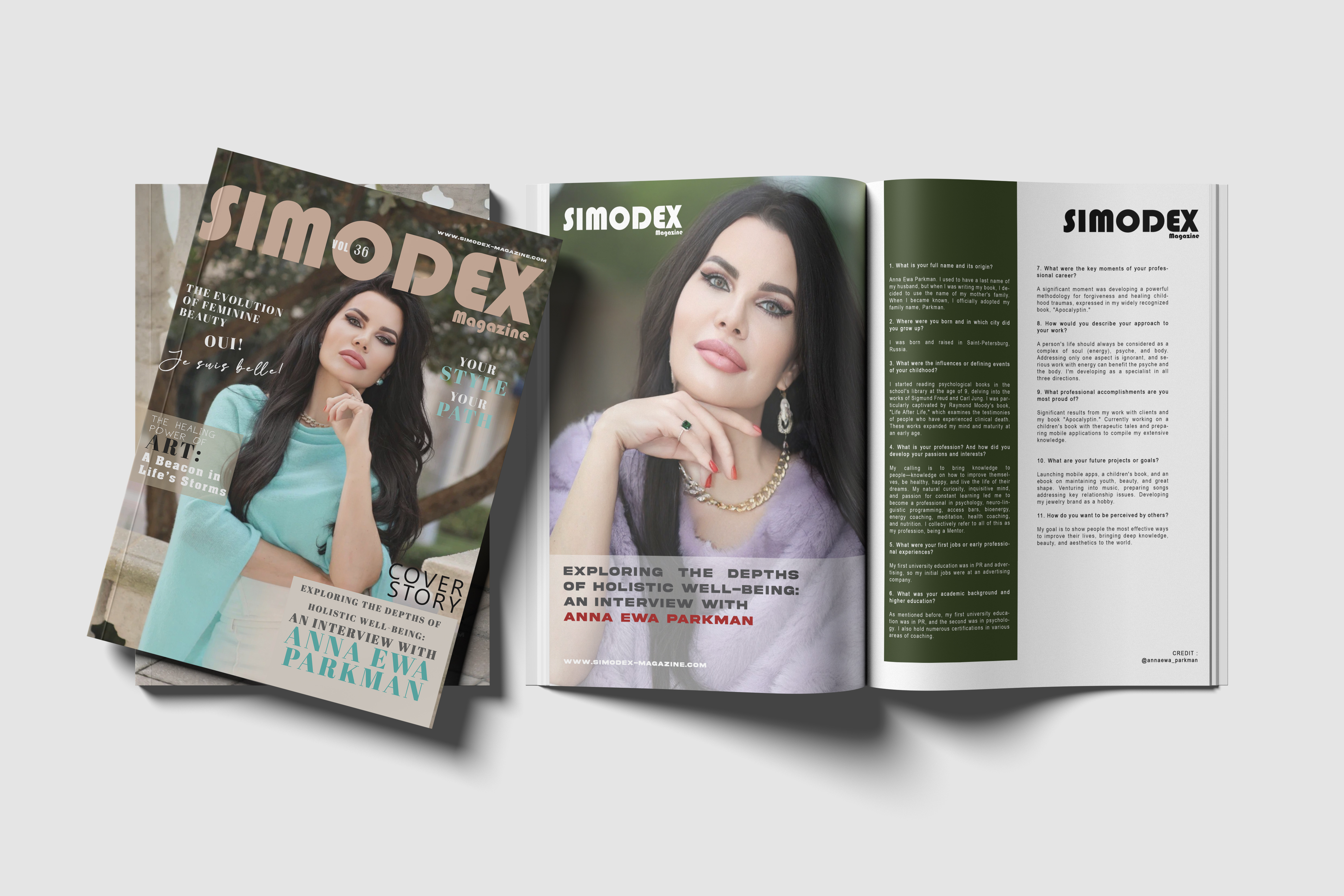 FRONT & BACK COVER + PRINT & WEB INTERVIEW - Max 20 Pages. 