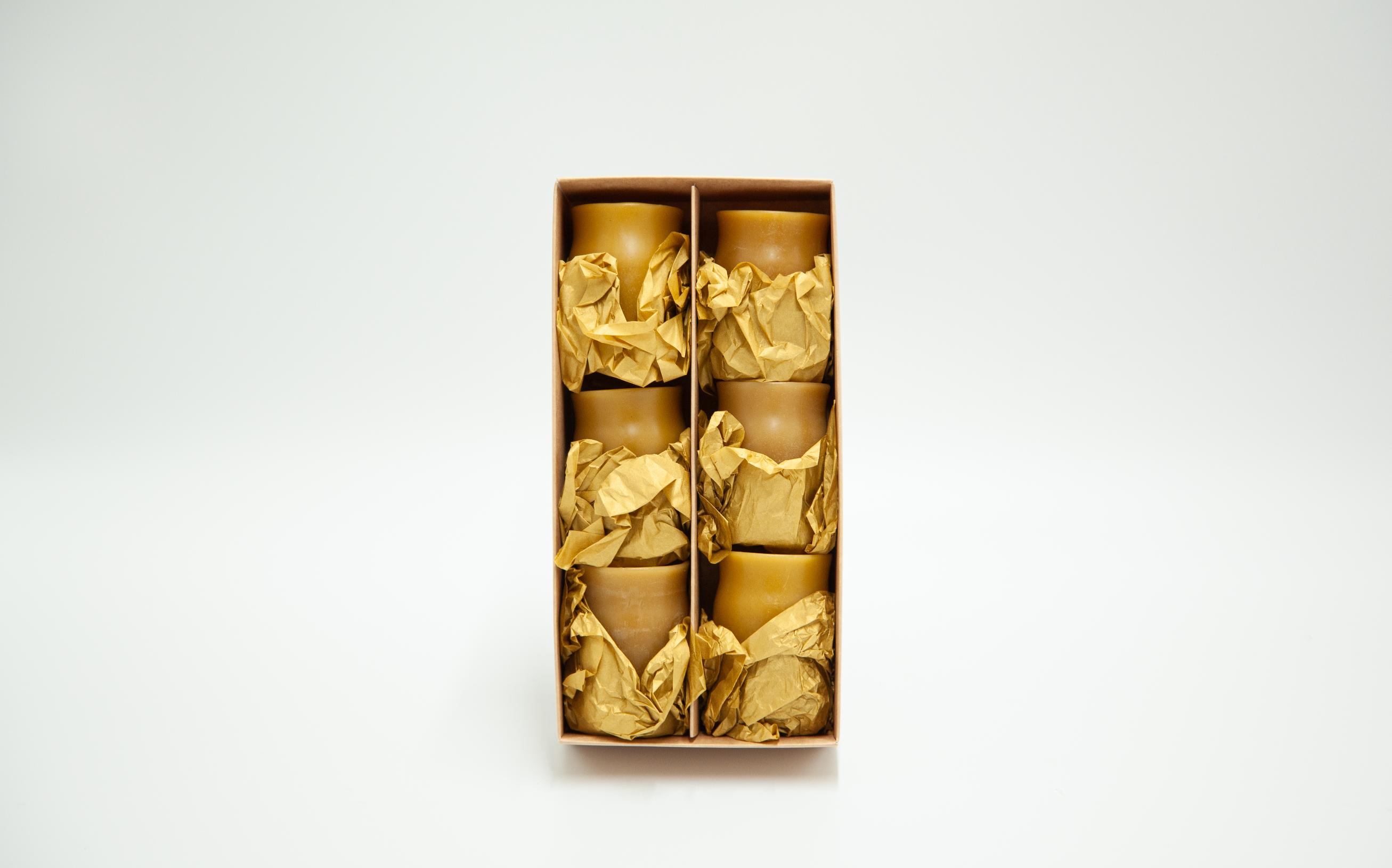 Bičių vaško taurelių rinkinys „Midaus mėgėjui“