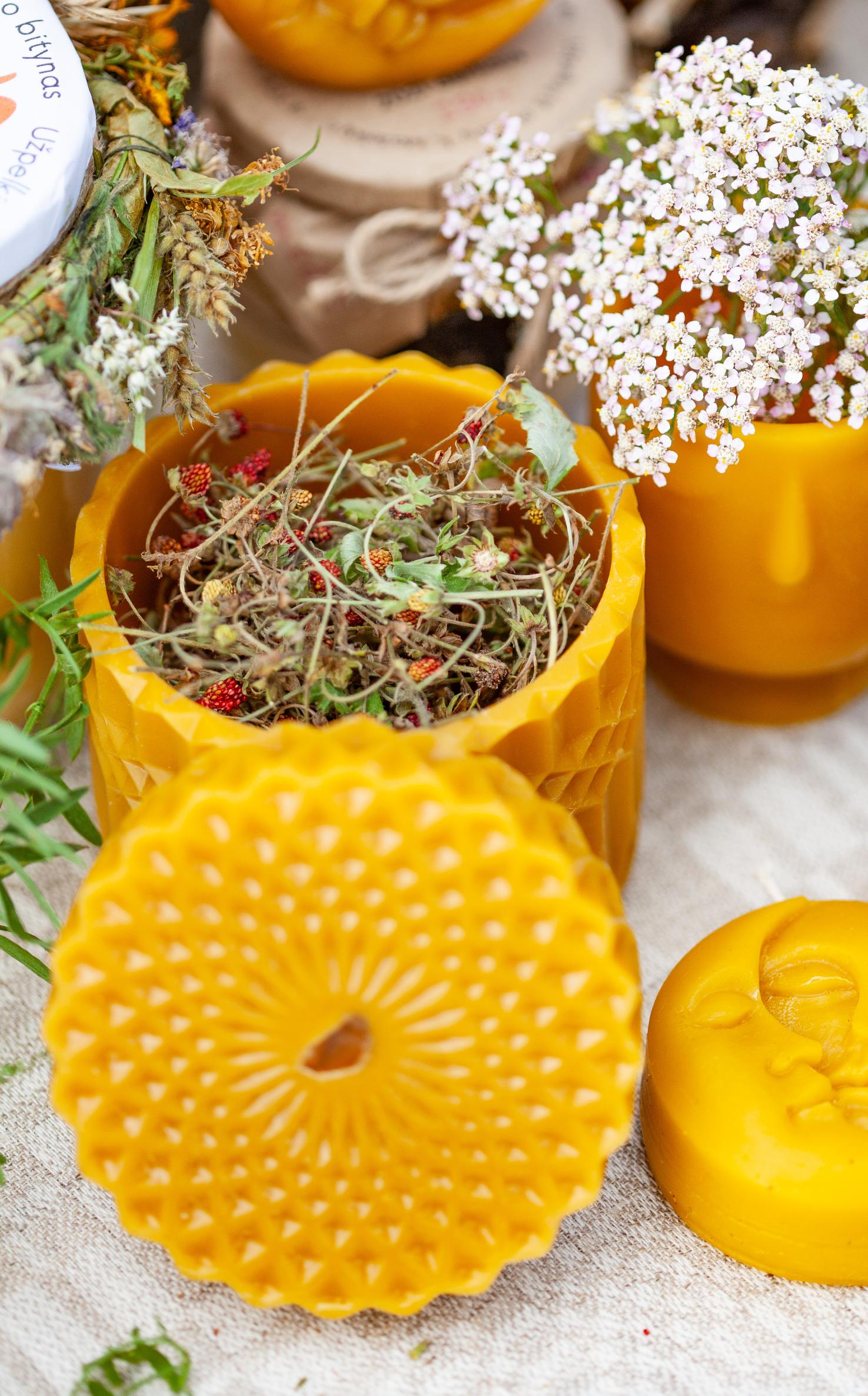 Bičių vaško arbatinė „Mandala“ 