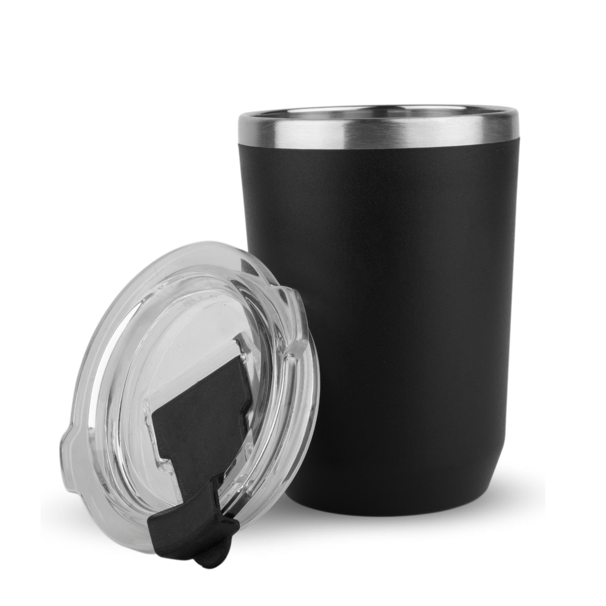 Stainless Steel Coffee & Tea Mug with Flip Top Cap in Lid Without Handle (380ml)