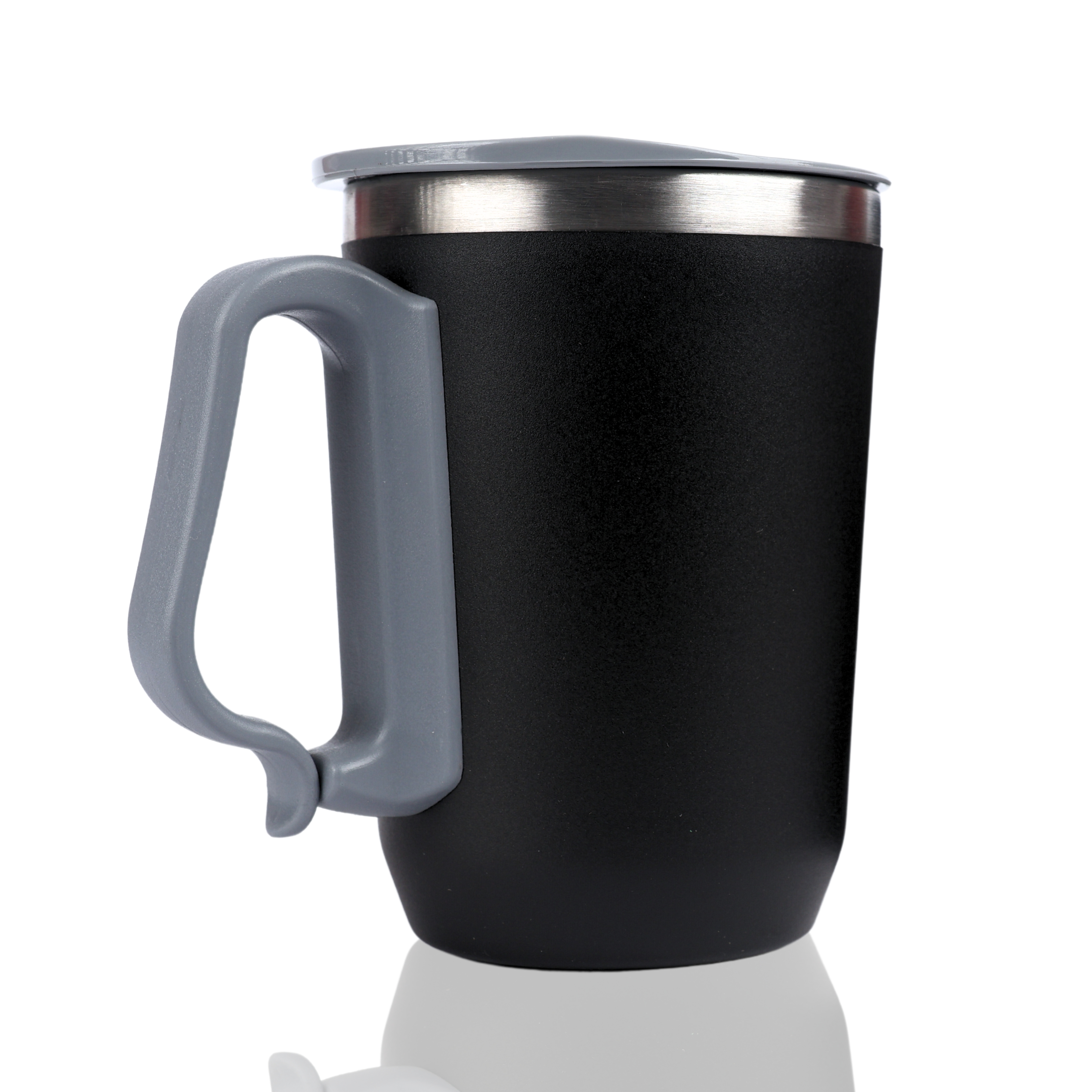 Stainless Steel Coffee Mug With Carabiner Handle- Capacity 350 ml 