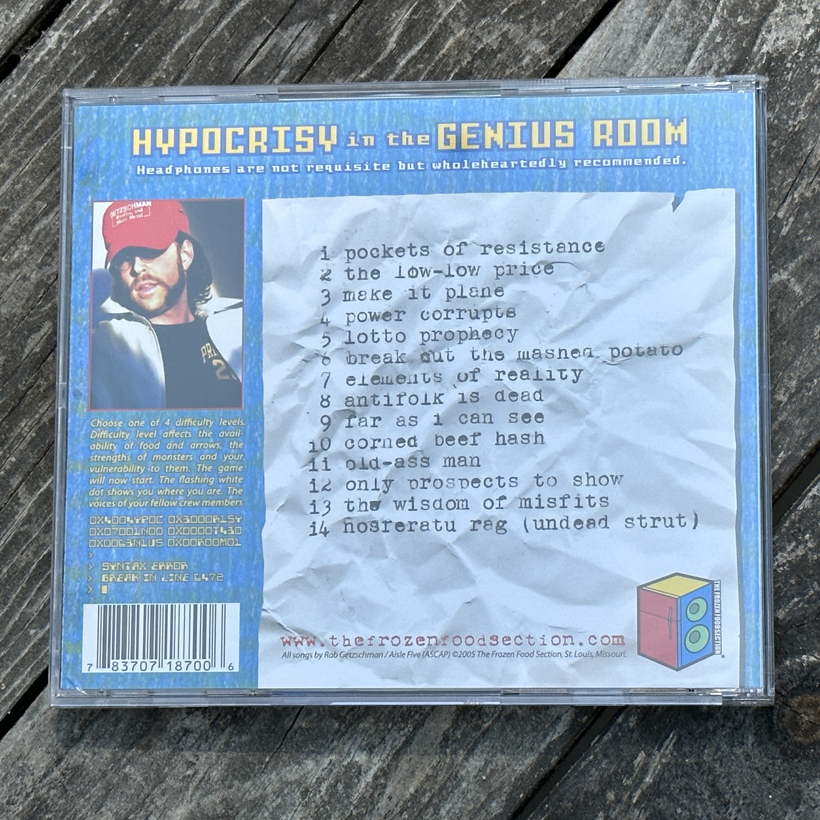 Hypocrisy In the Genius Room - Compact Disc