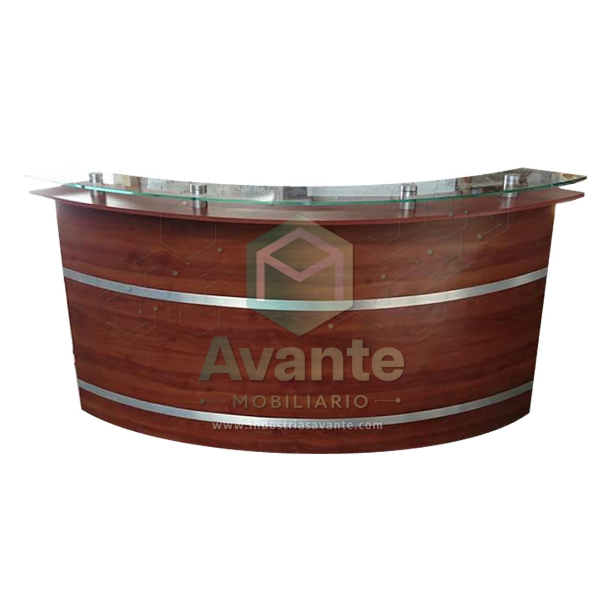 Recepción Curva Modelo Softvanguard DO-008 Caoba Elegante