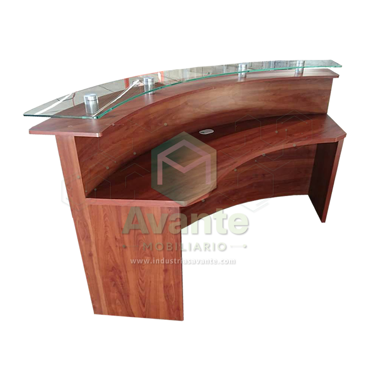 Recepción Curva Modelo Softvanguard DO-008 Caoba Elegante