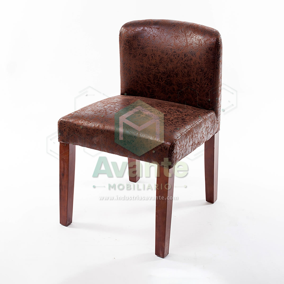 Silla de madera acojinada para restaurante